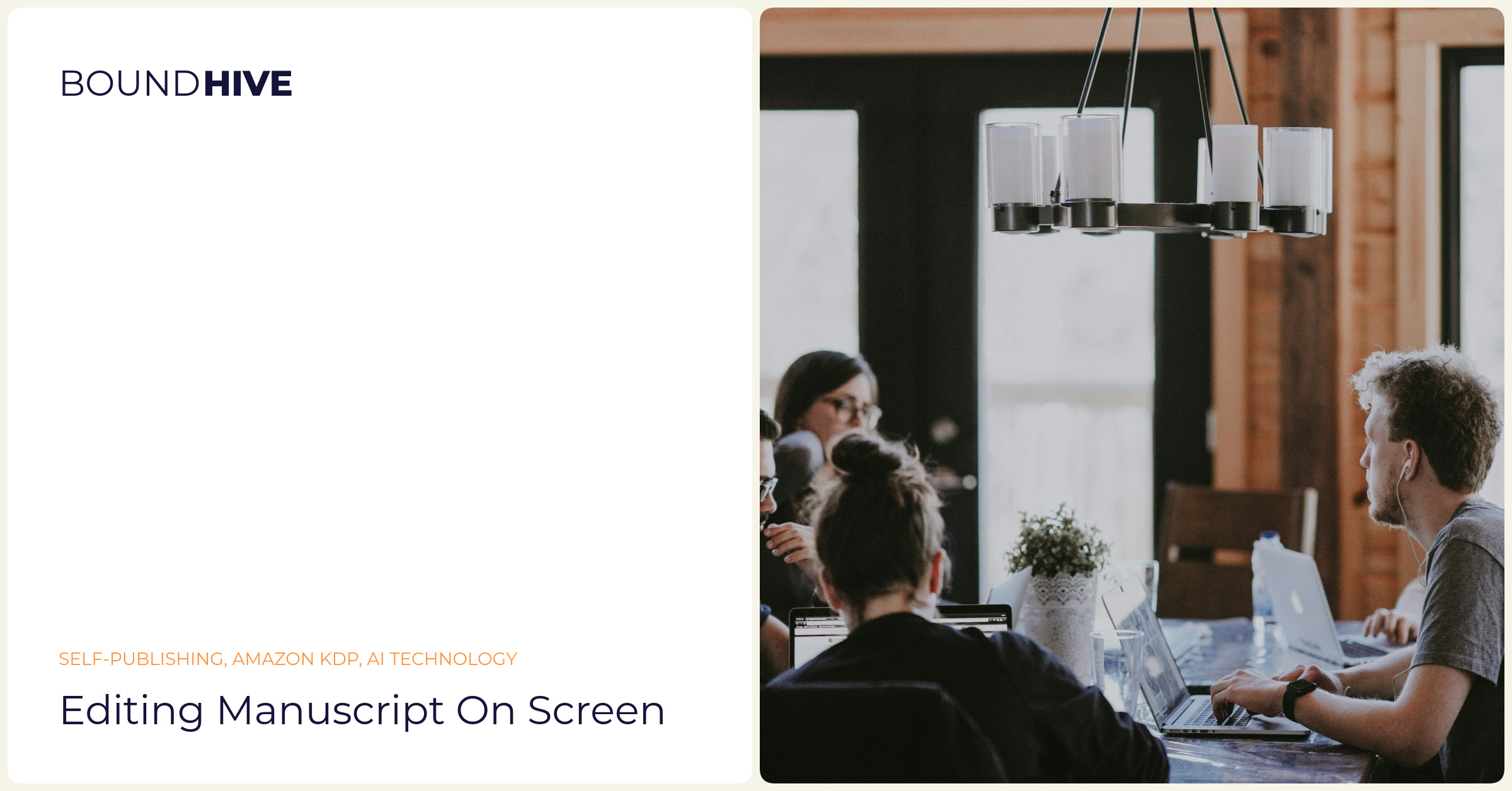 Editing manuscript on screen Editing manuscript on screen