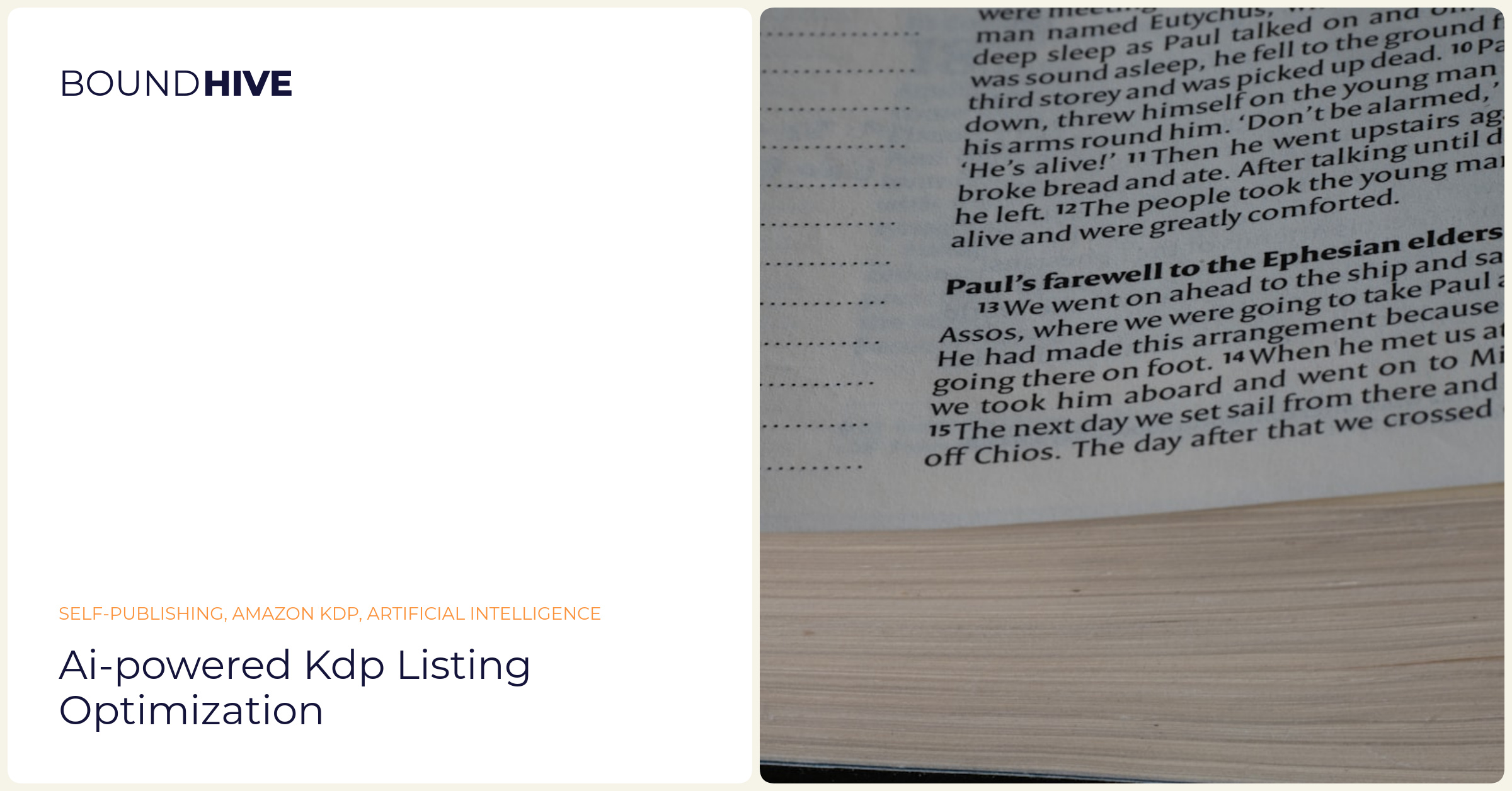 AI-powered KDP listing optimization