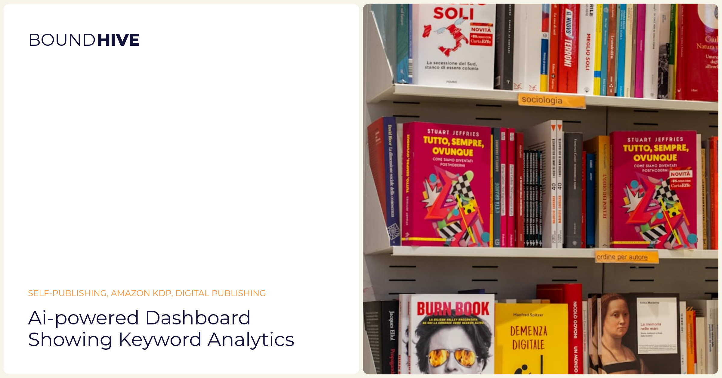 AI-powered dashboard showing keyword analytics