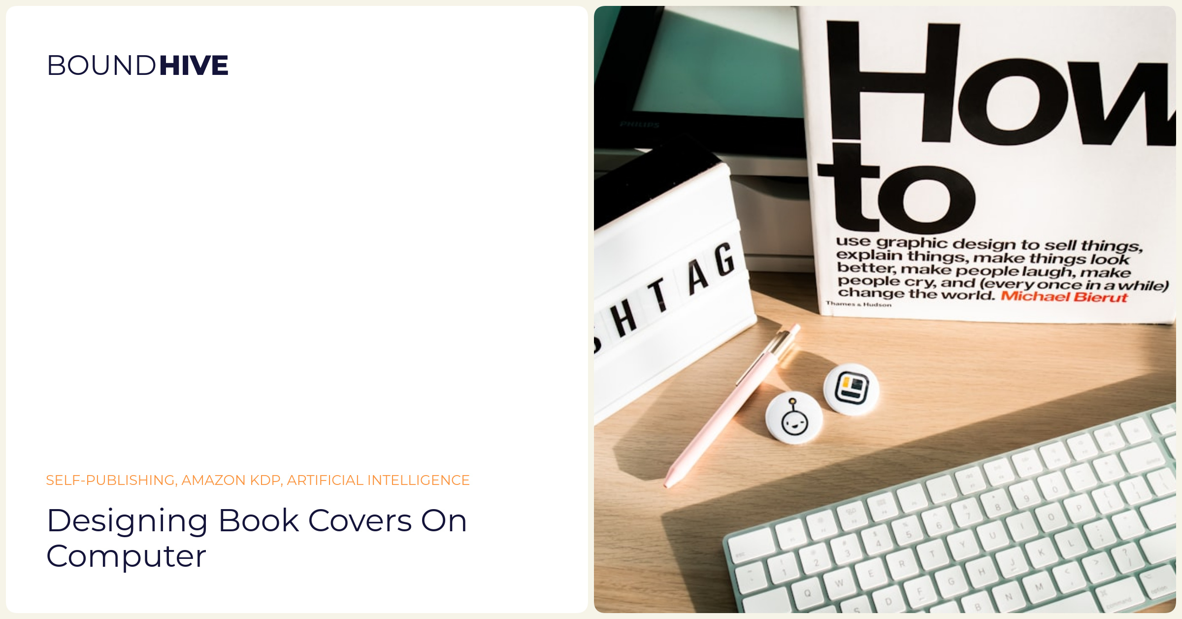 Designing book covers on computer