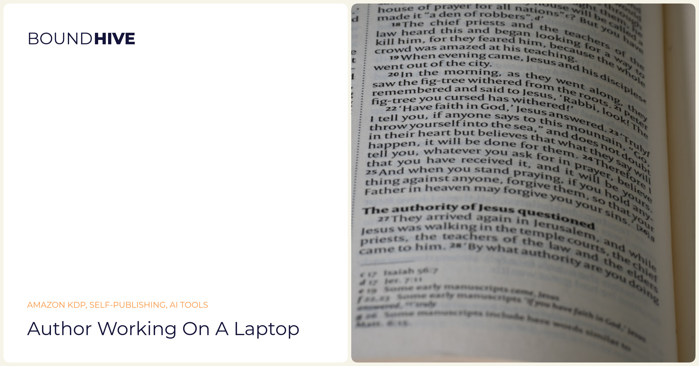 Author working on a laptop