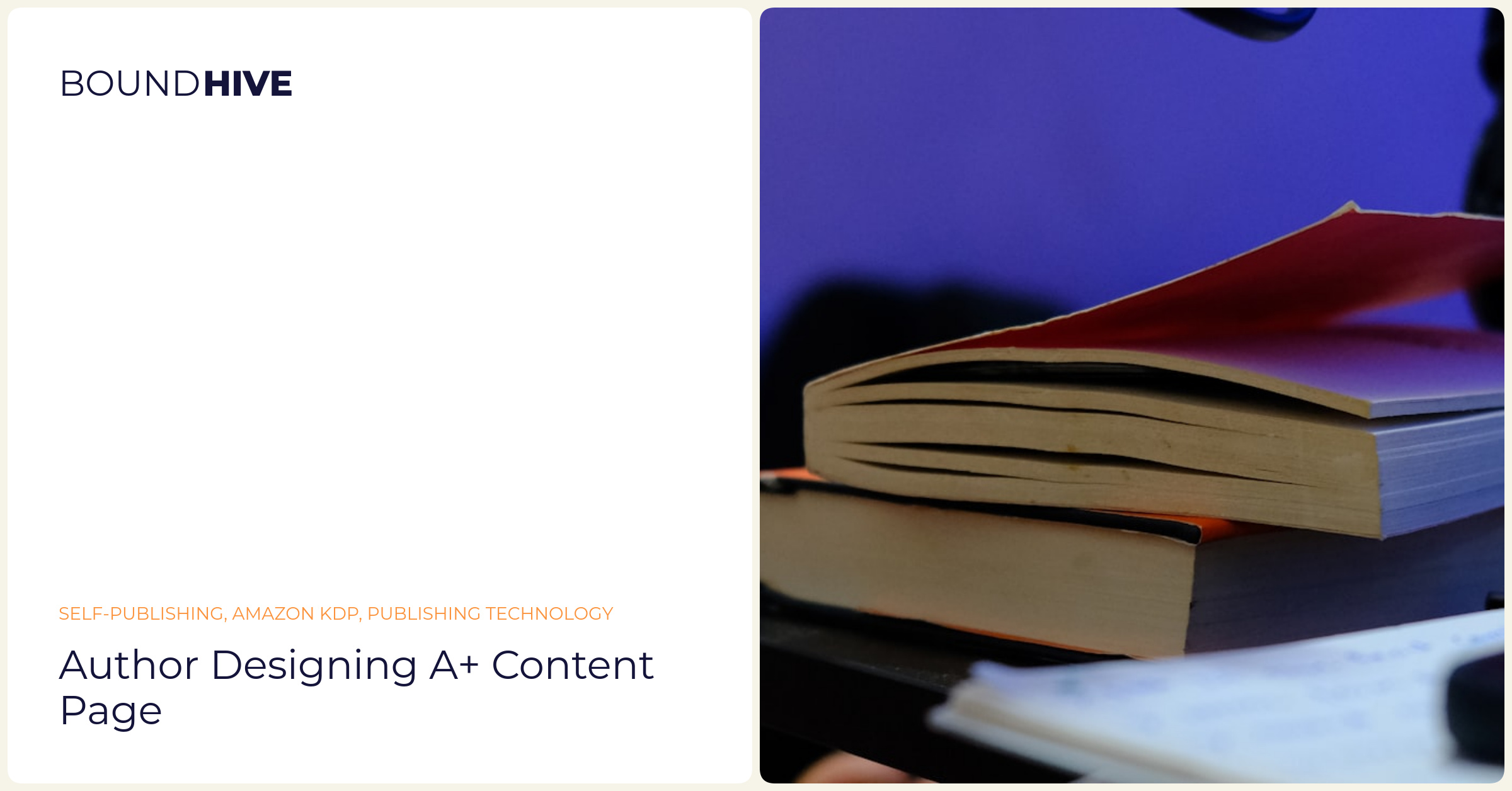 Author designing A+ Content page