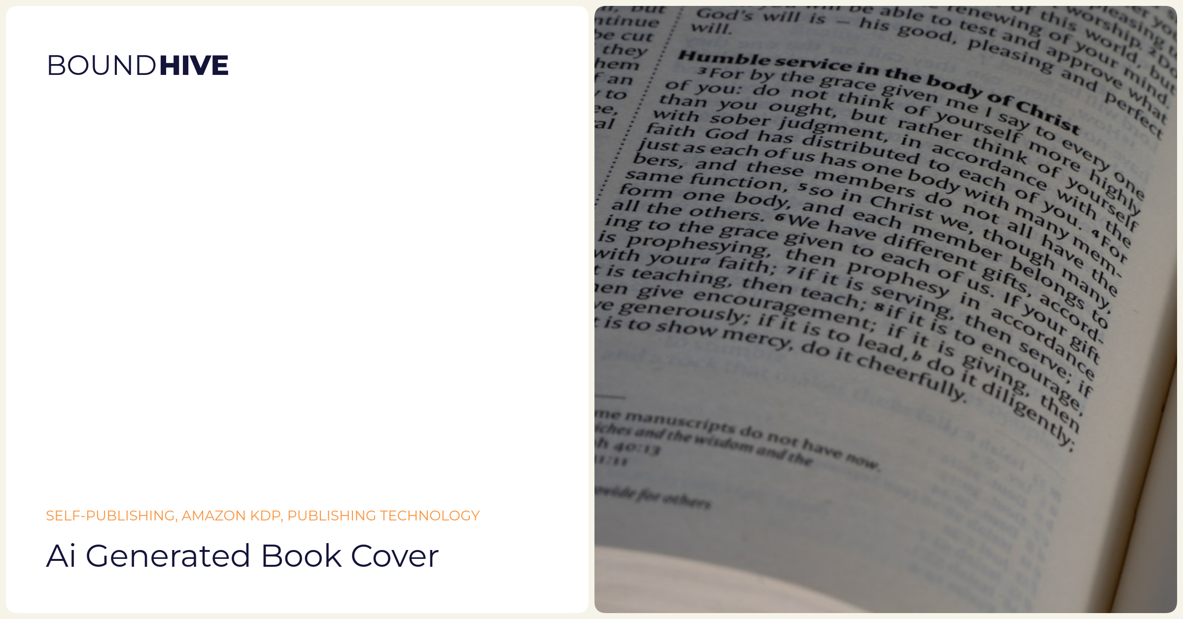 AI generated book cover