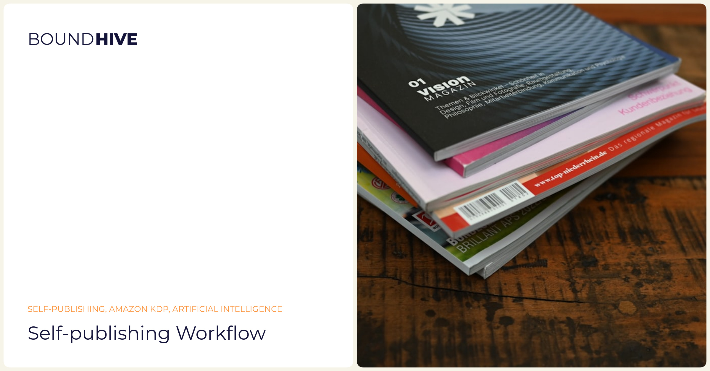 Self-publishing workflow