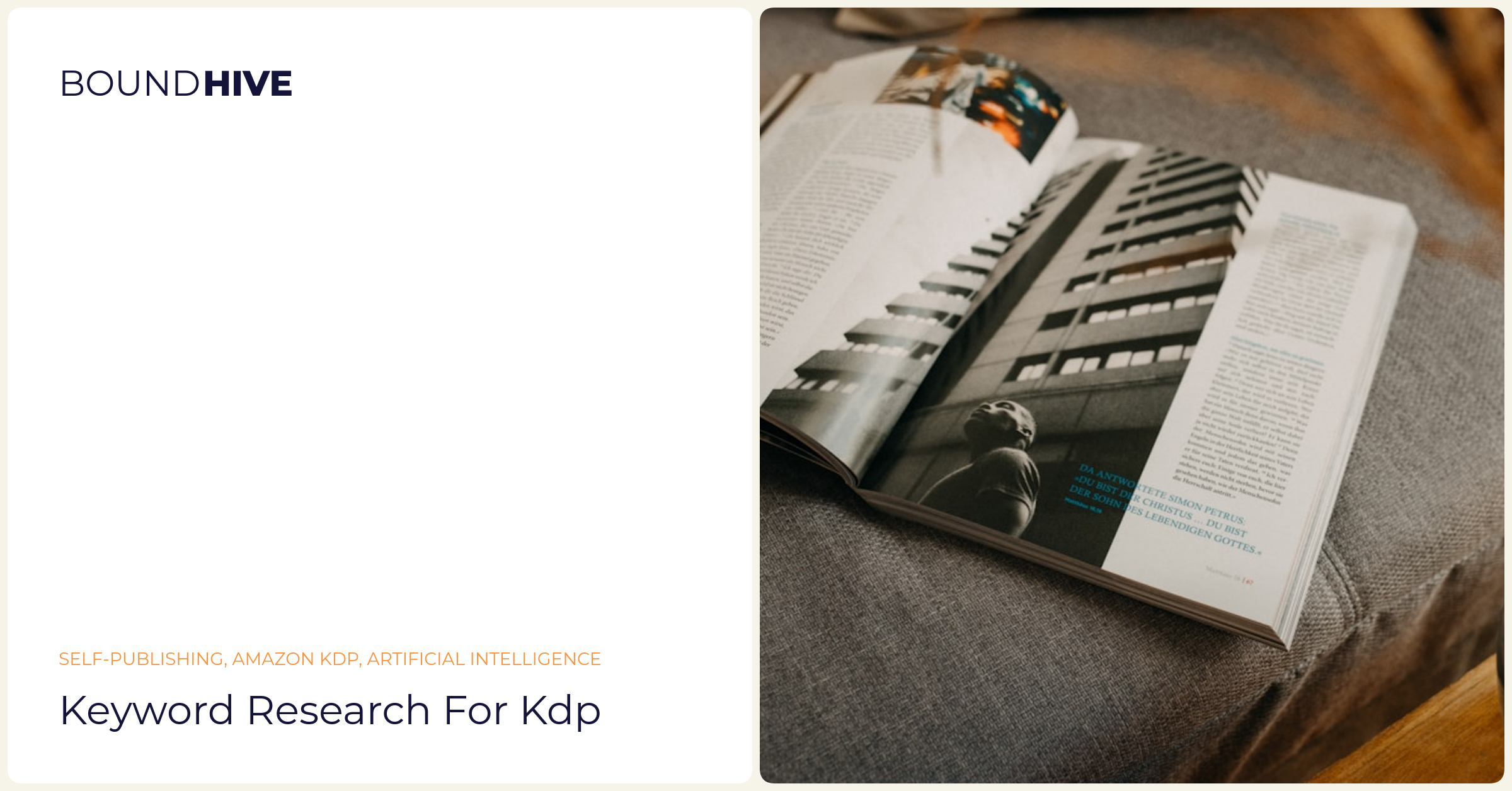 Keyword research for KDP