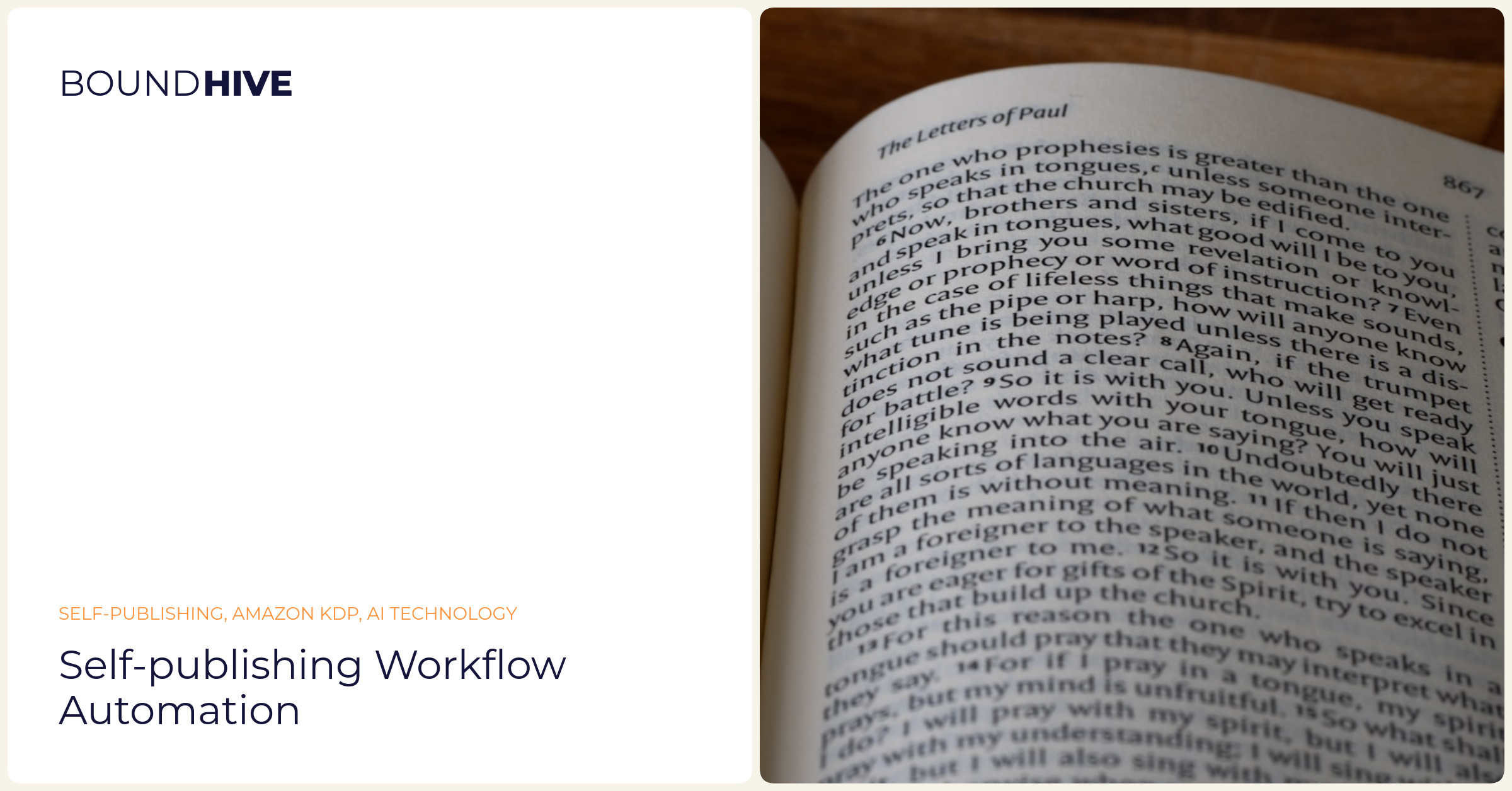 Self-publishing workflow automation Self-publishing workflow automation