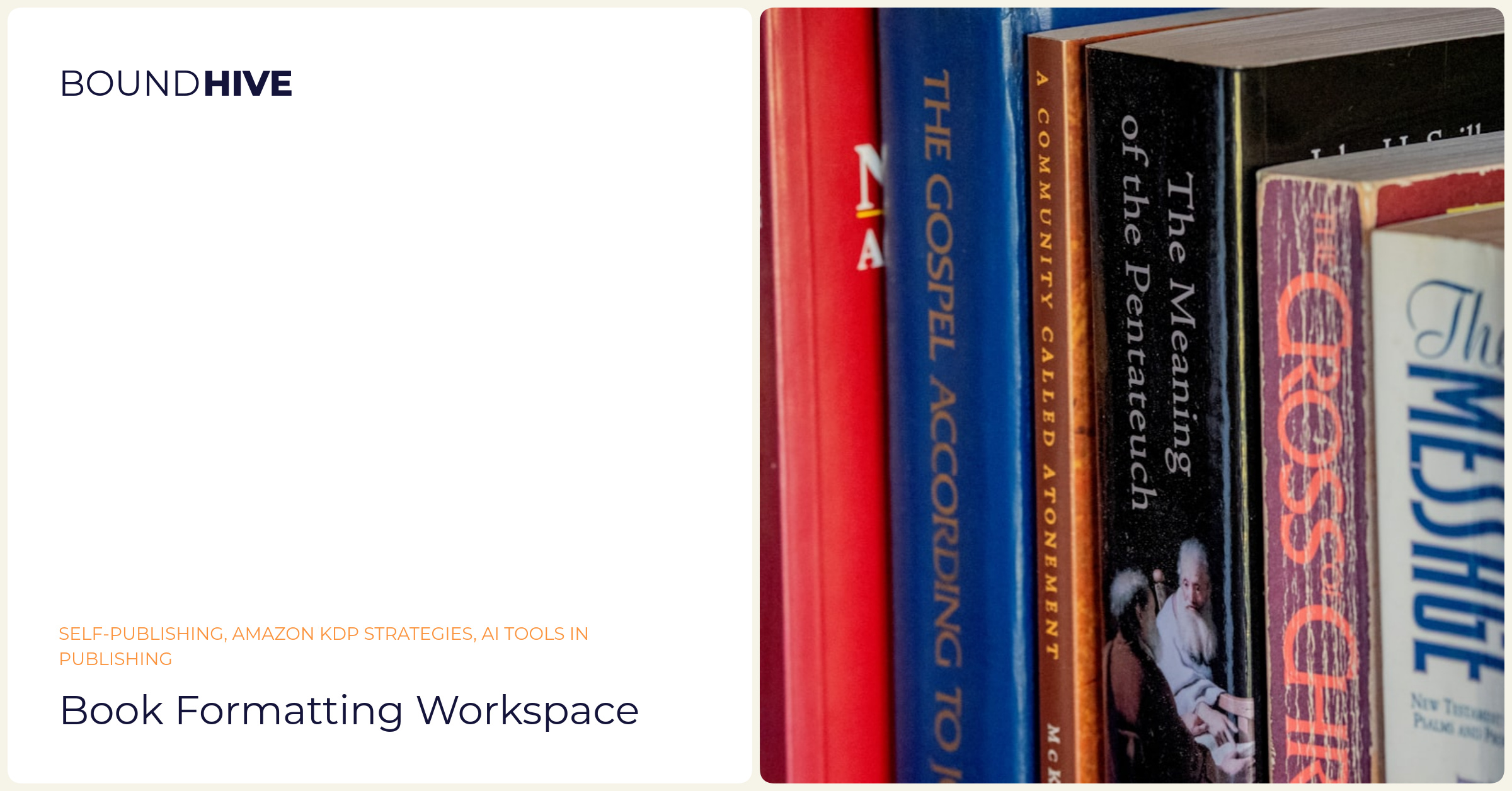 Book formatting workspace