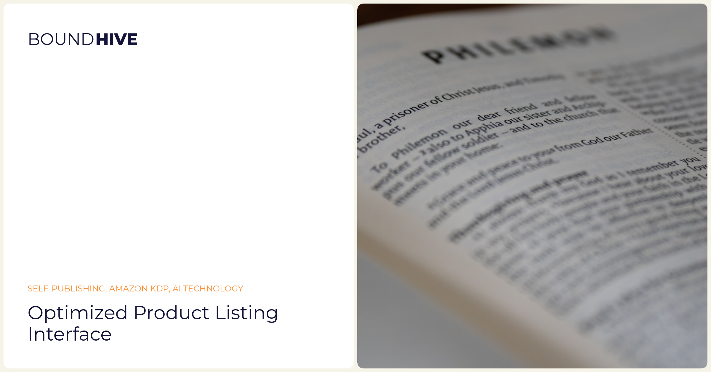 Optimized product listing interface Optimized product listing interface