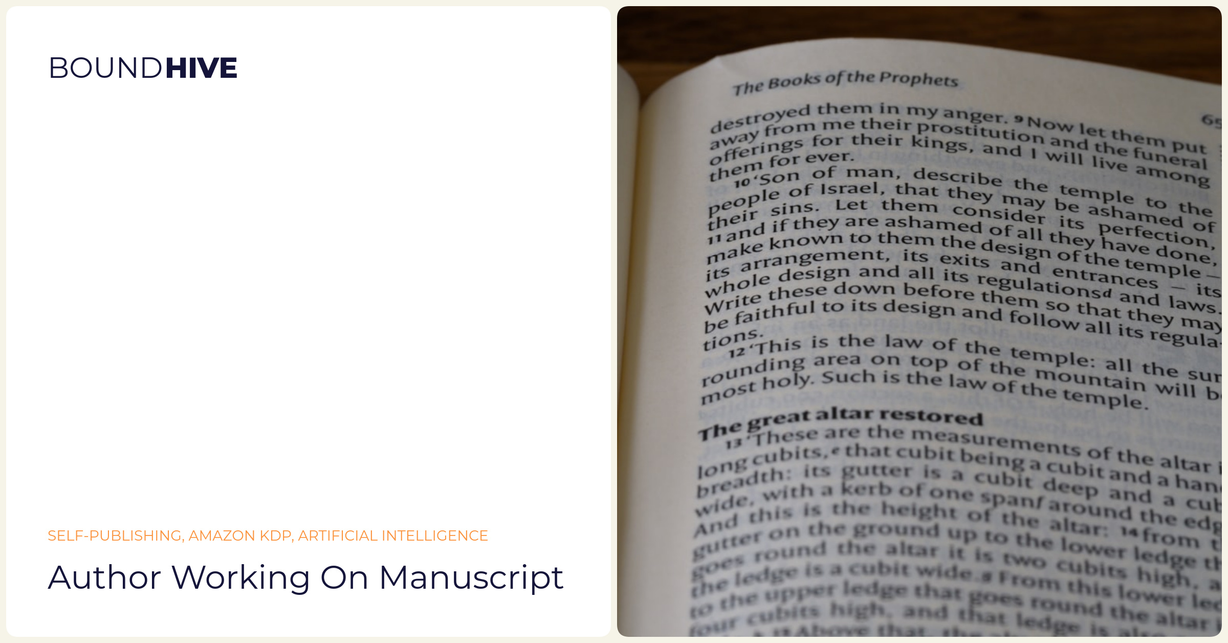 Author working on manuscript