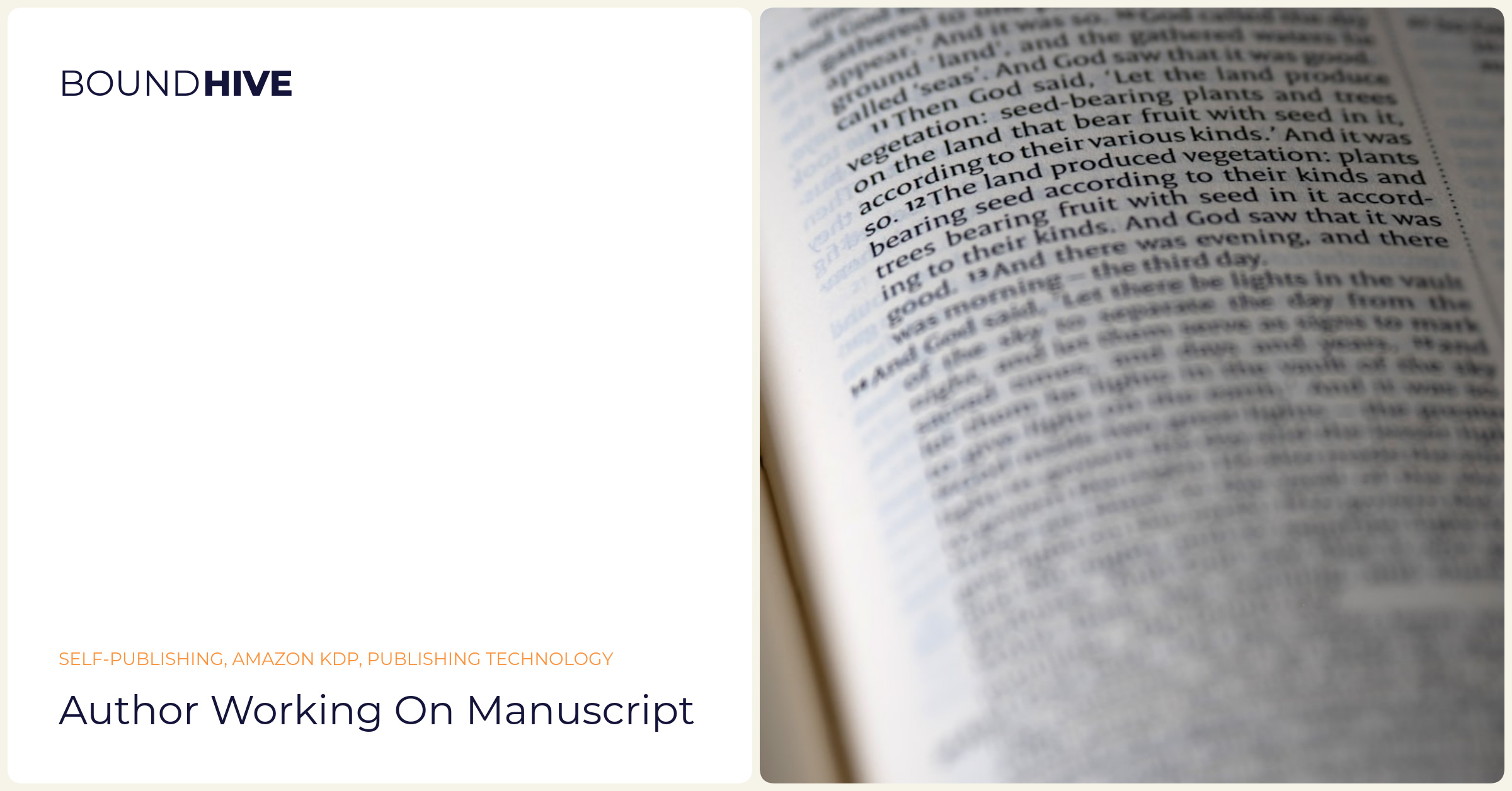 Author working on manuscript Author working on manuscript