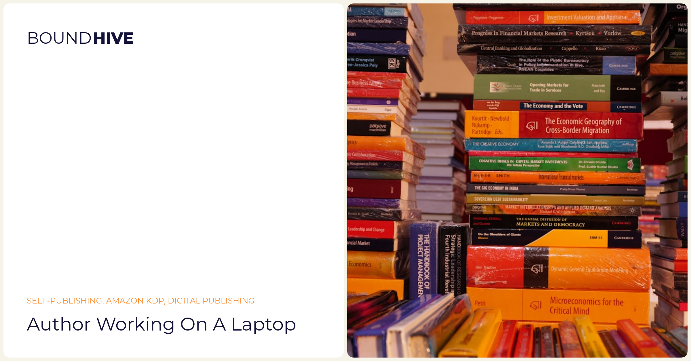 Author working on a laptop Author working on a laptop