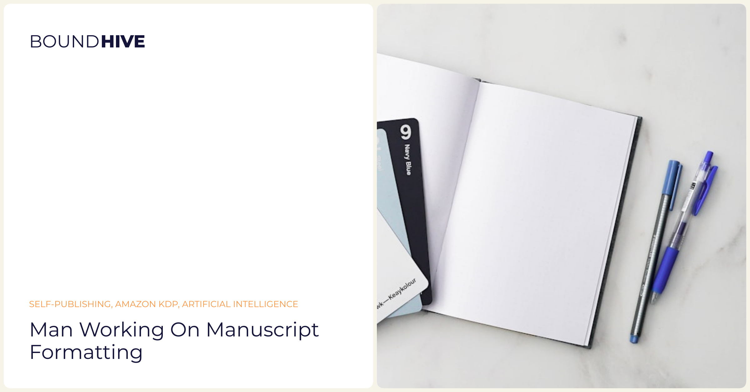 Man working on manuscript formatting