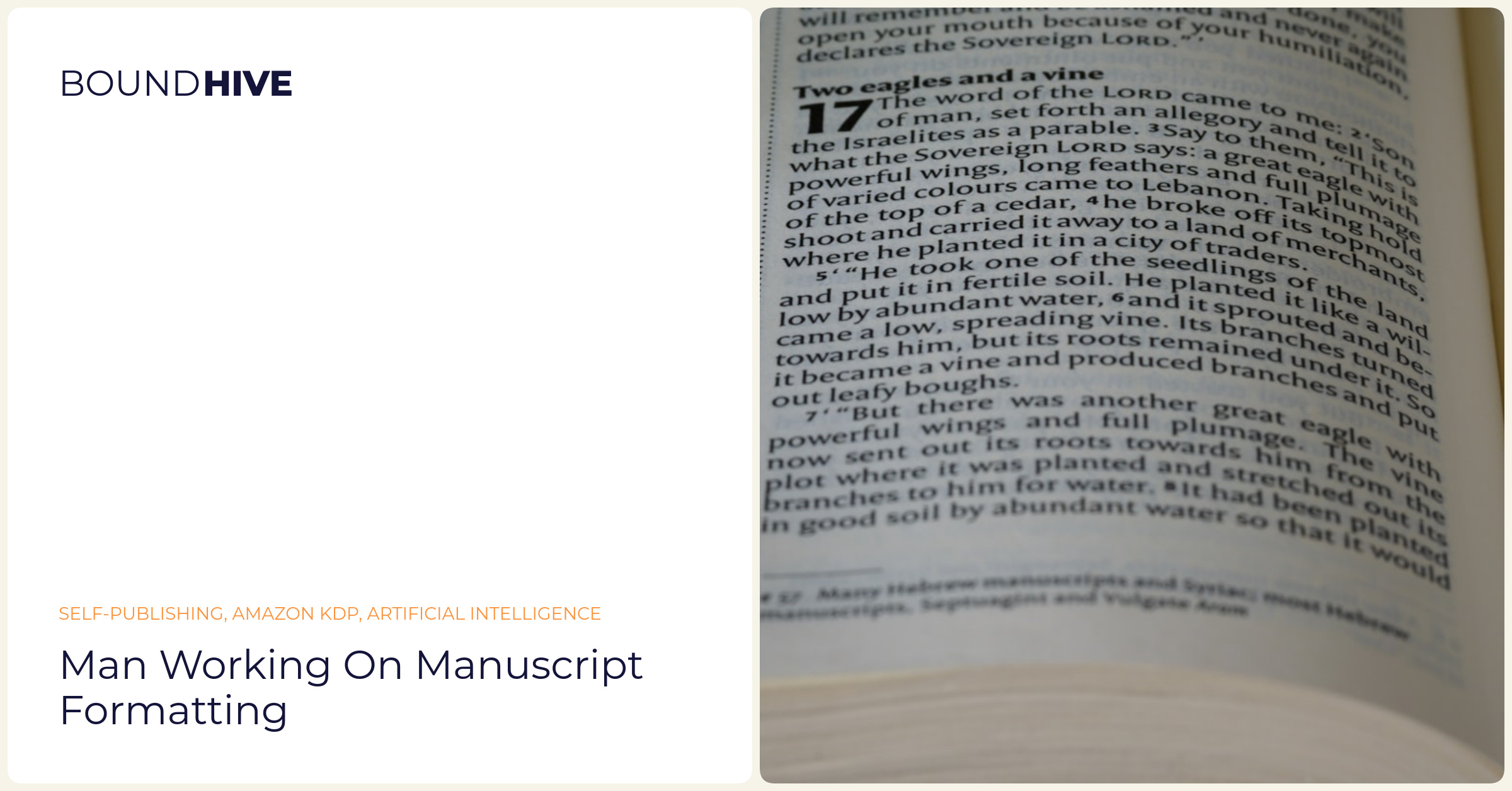 Man working on manuscript formatting