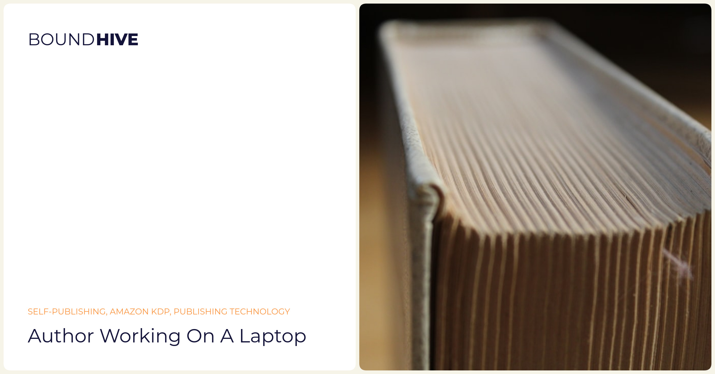 Author working on a laptop Author working on a laptop