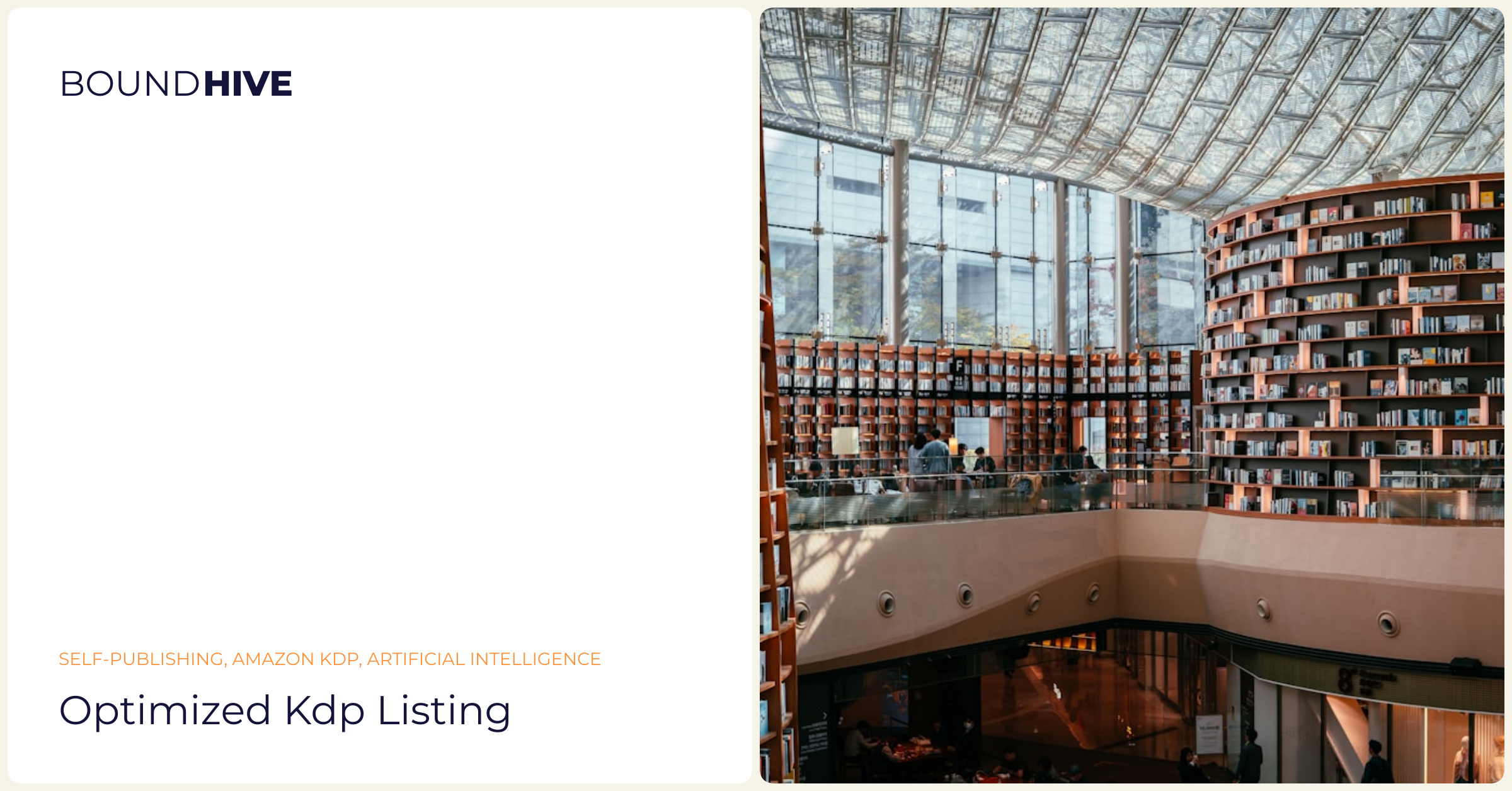 KDP Listing Optimization Optimized KDP listing