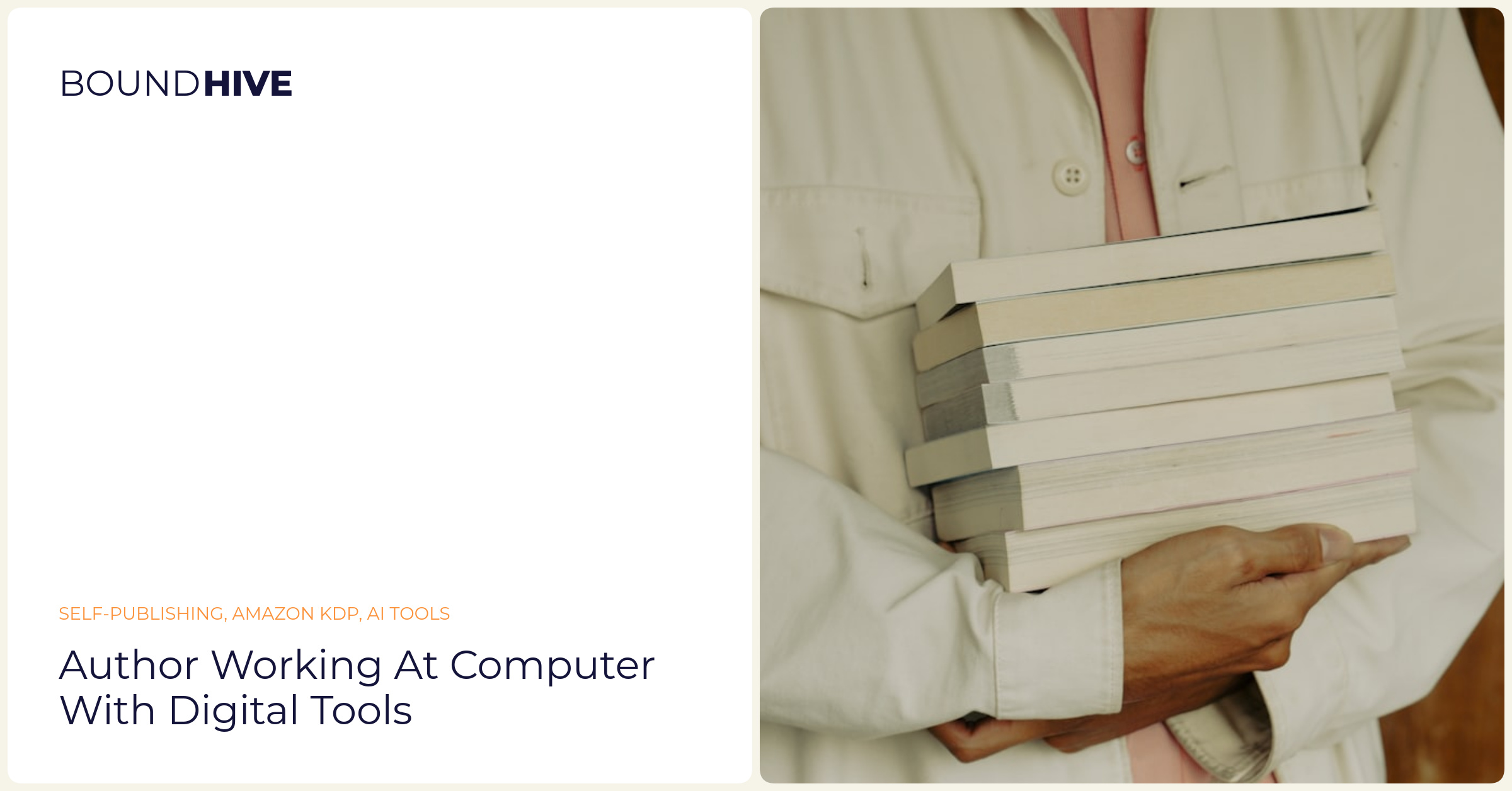 Author working at computer with digital tools