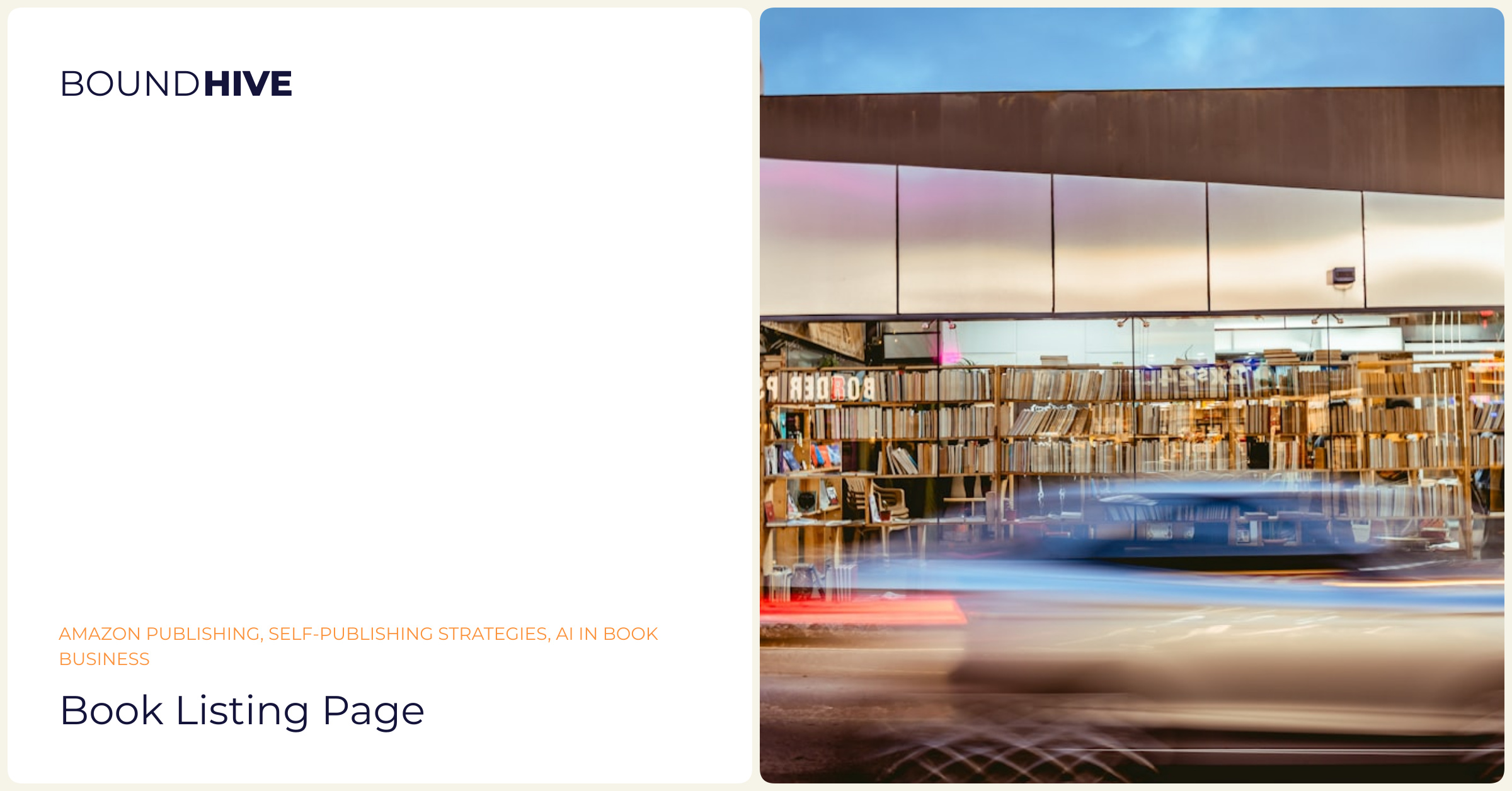 Optimized Amazon KDP listing Book listing page