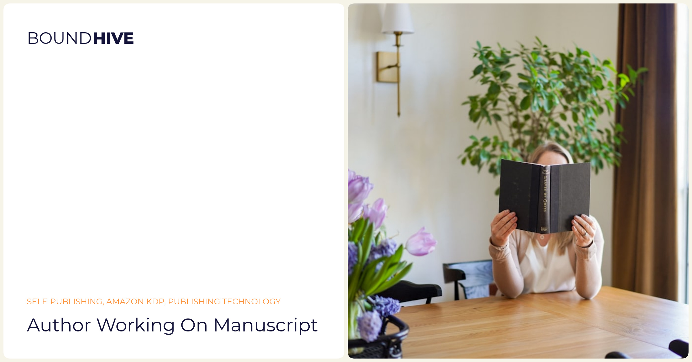 Author working on manuscript Author working on manuscript