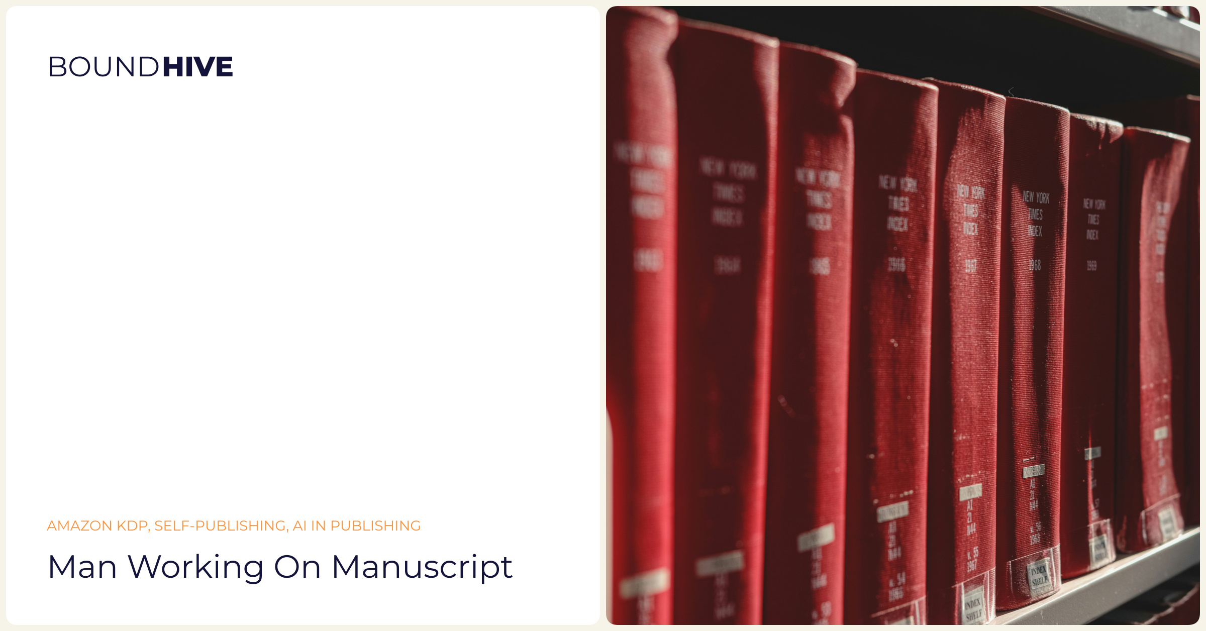 Man working on manuscript