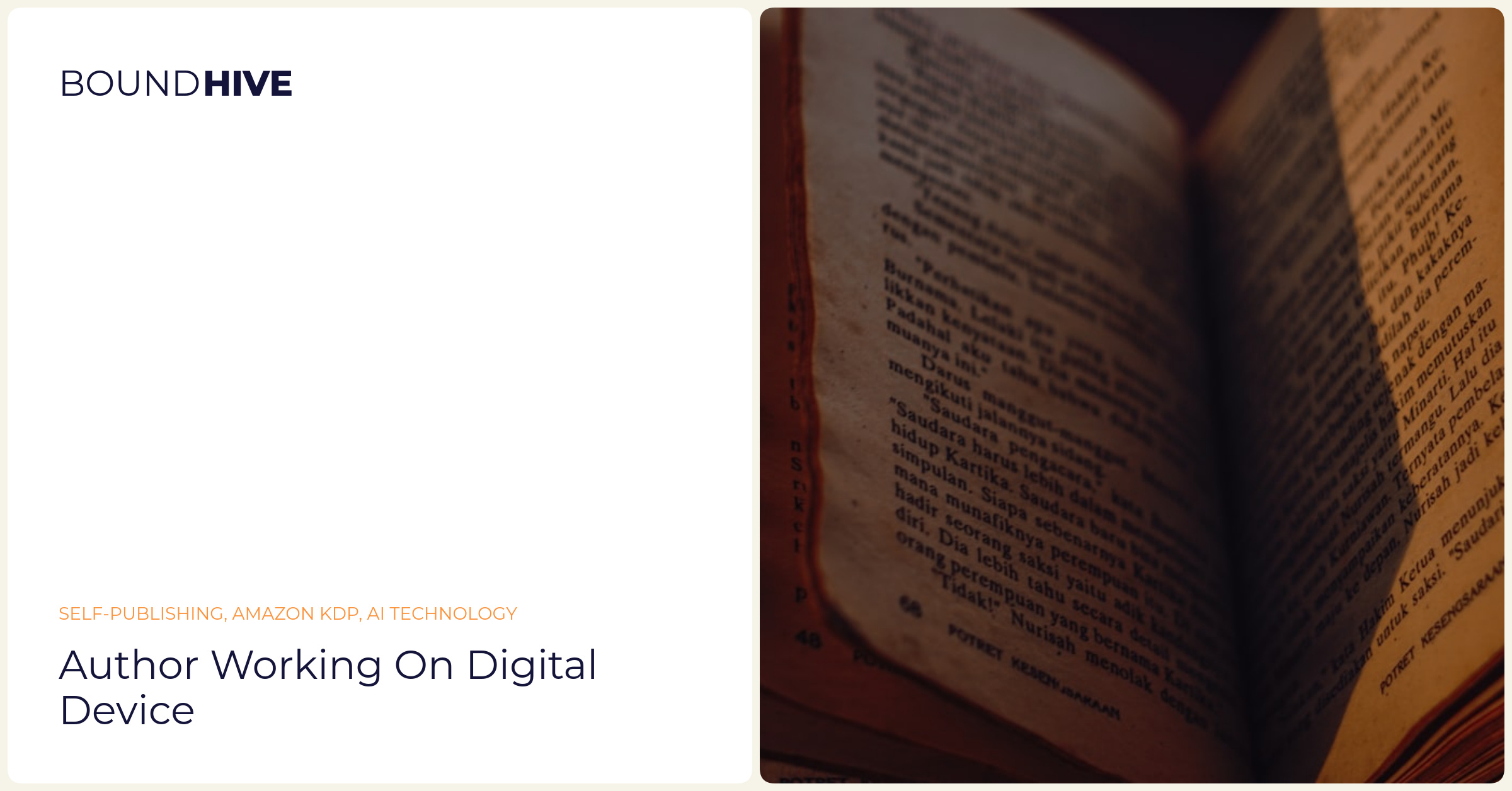 Author using AI tools for publishing Author working on digital device