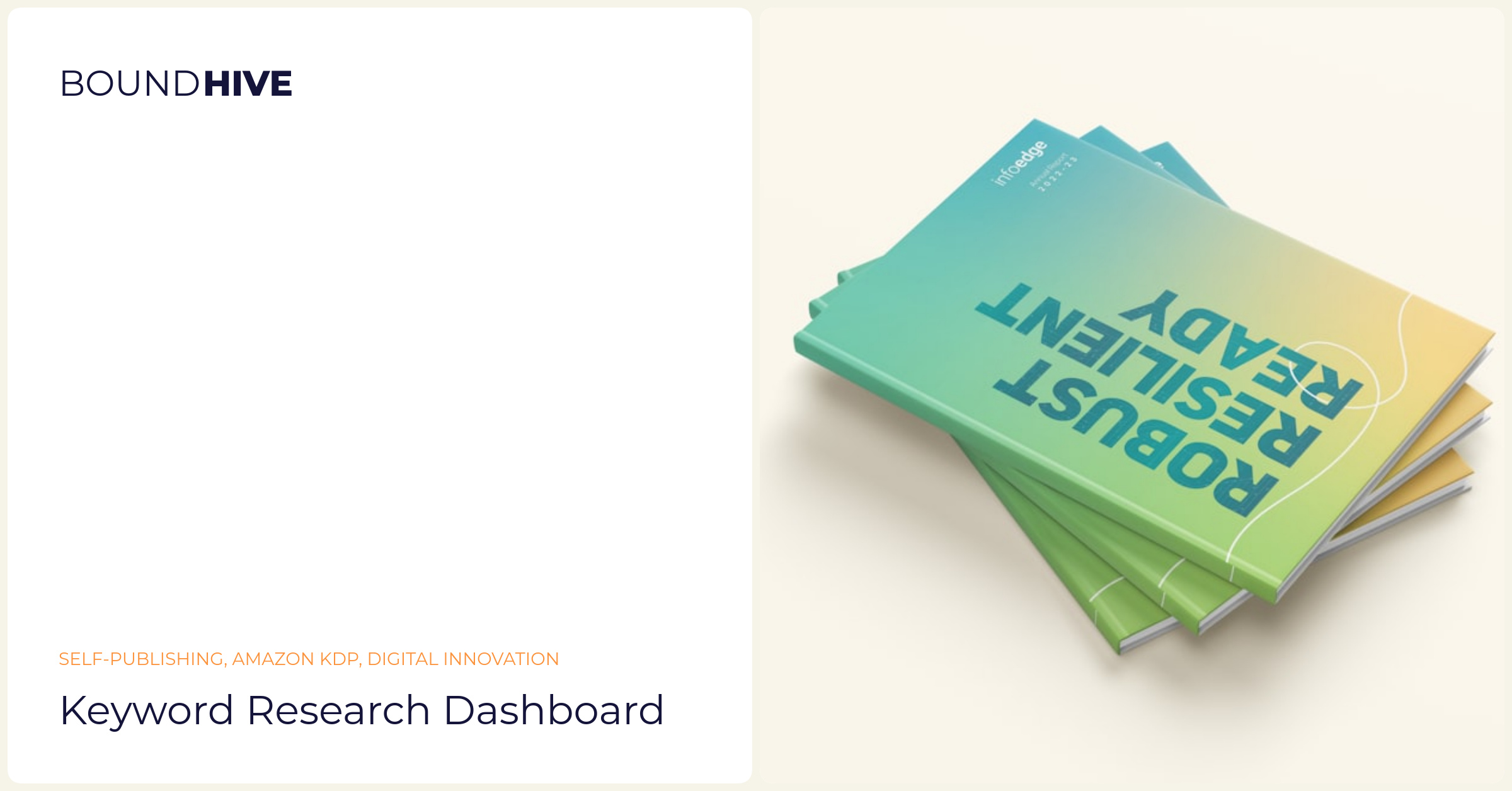 KDP keyword research tool Keyword research dashboard
