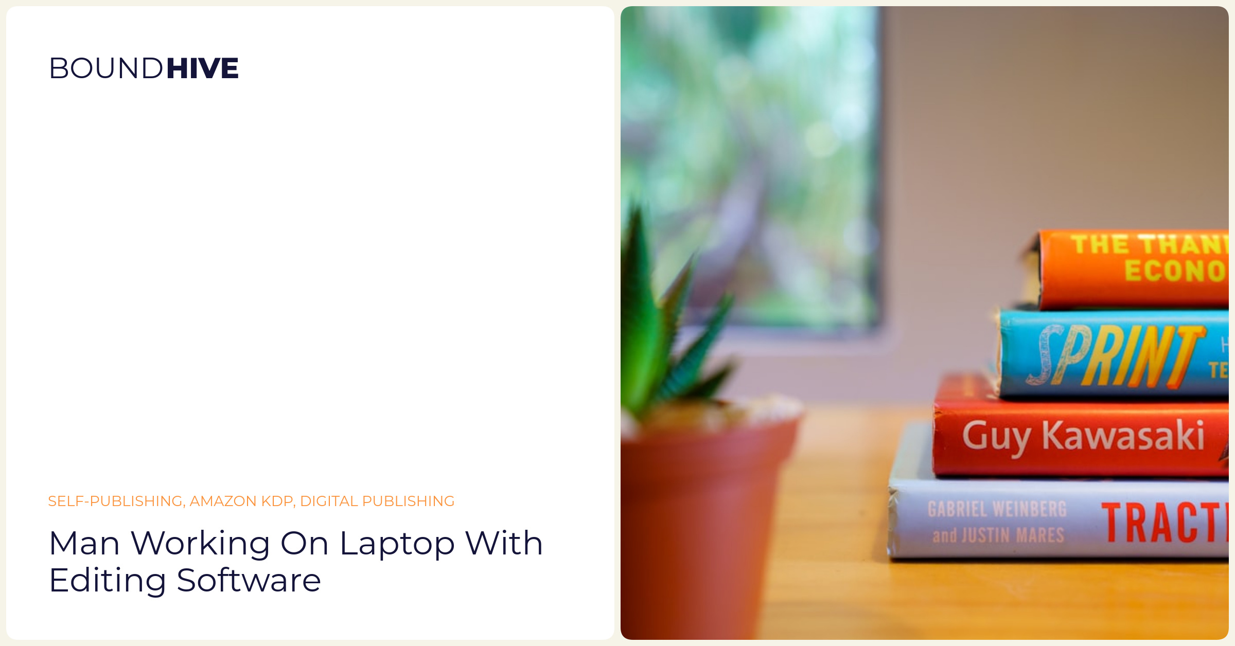 Man working on laptop with editing software