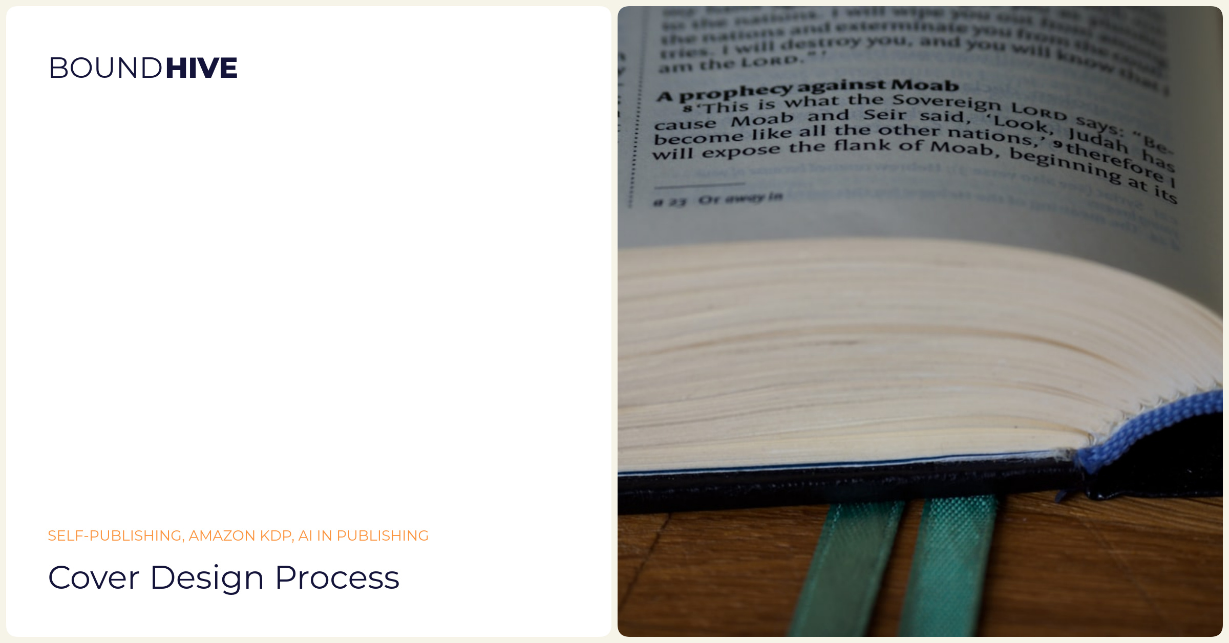 Cover design process Cover design process