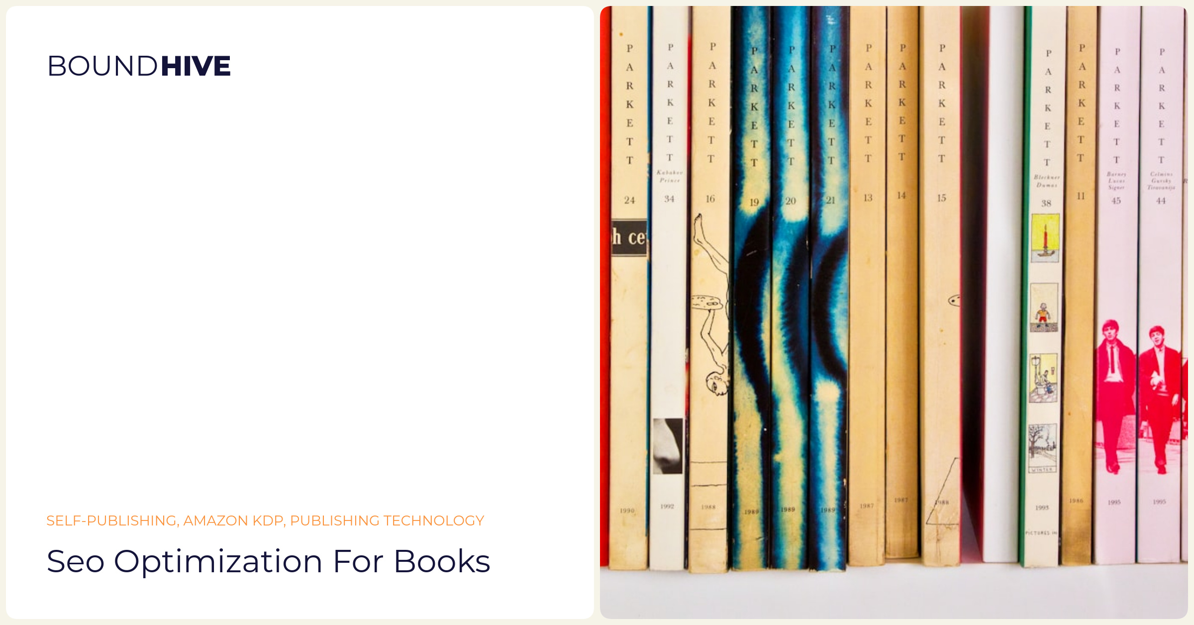 SEO optimization for books