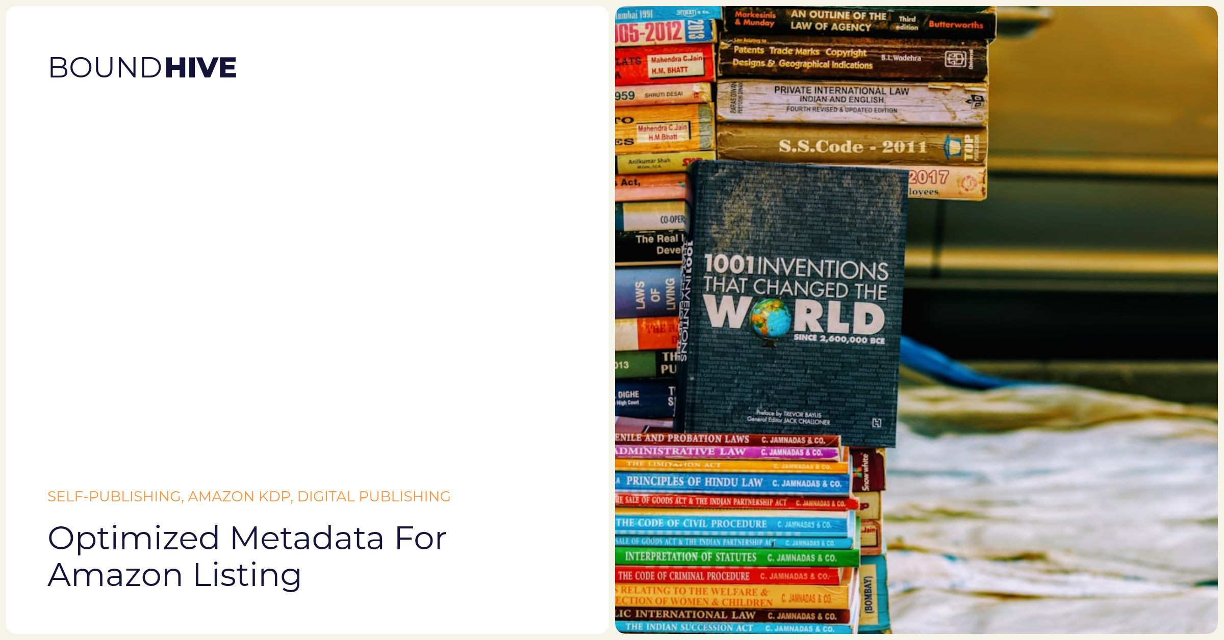 Optimized metadata for Amazon listing