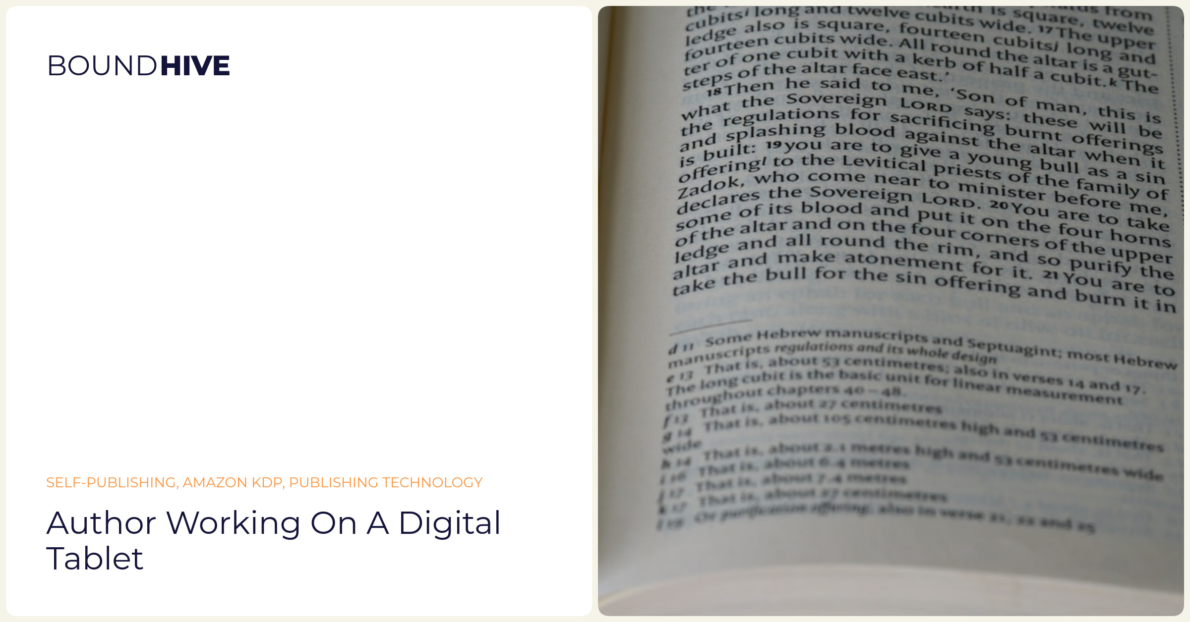 Author working on a digital tablet