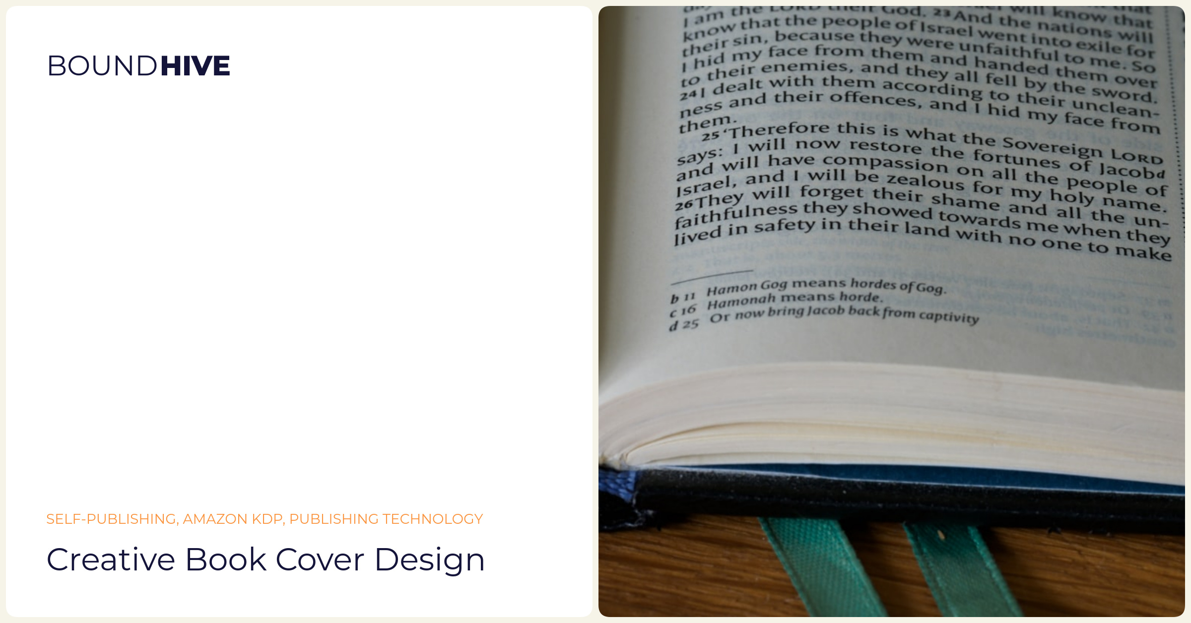 Creative book cover design