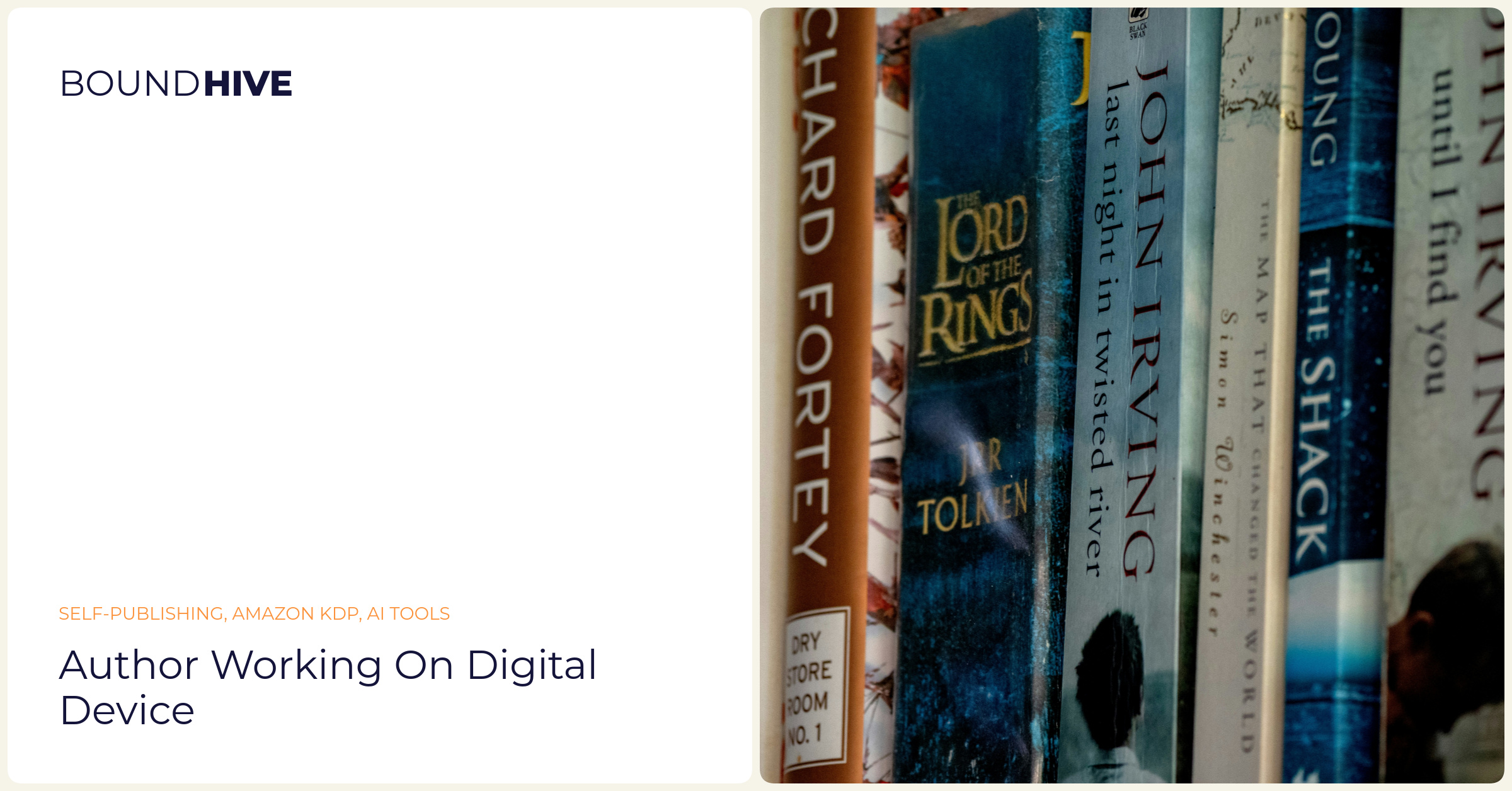 Author working on digital device