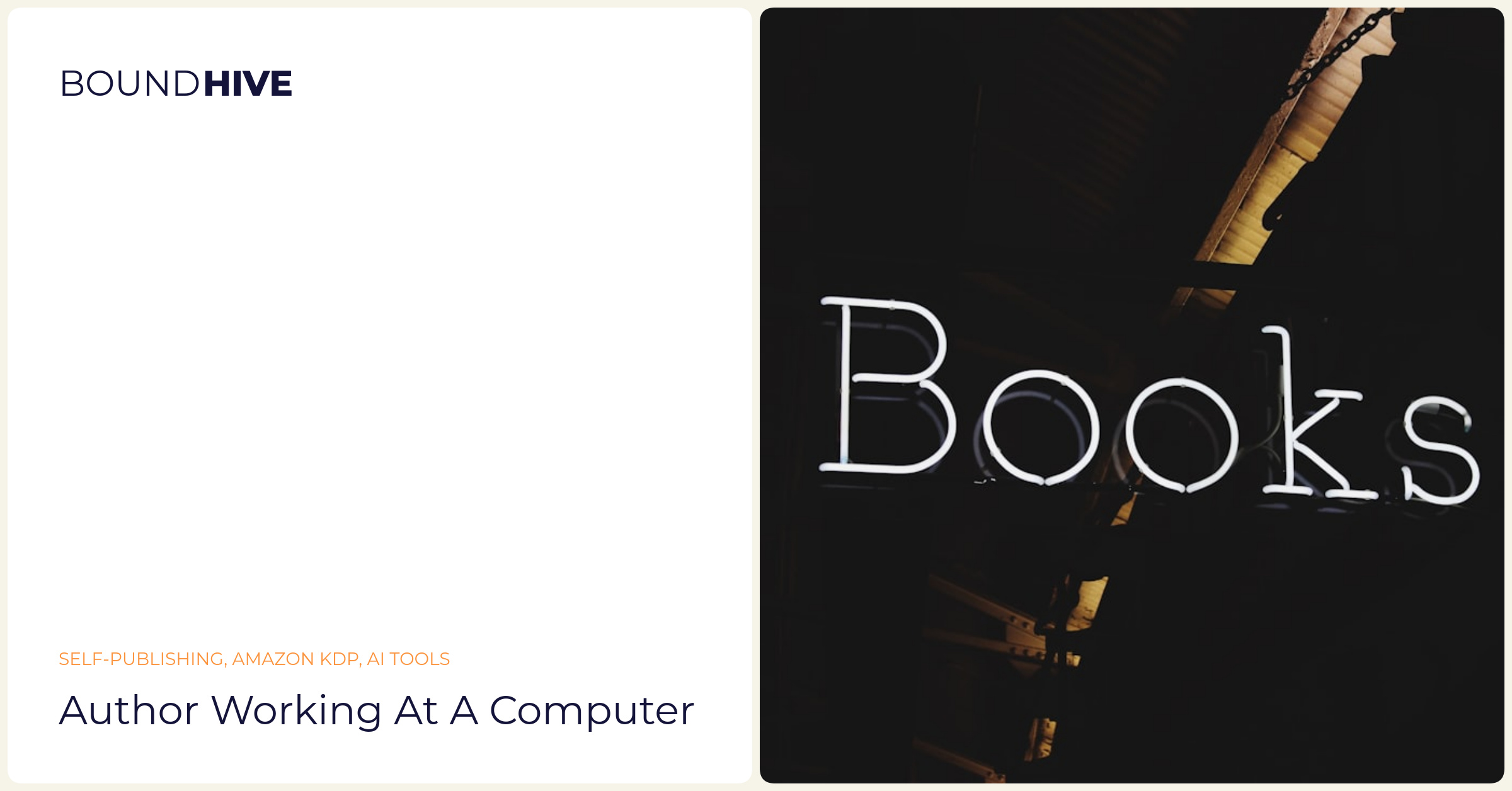 Author working at a computer