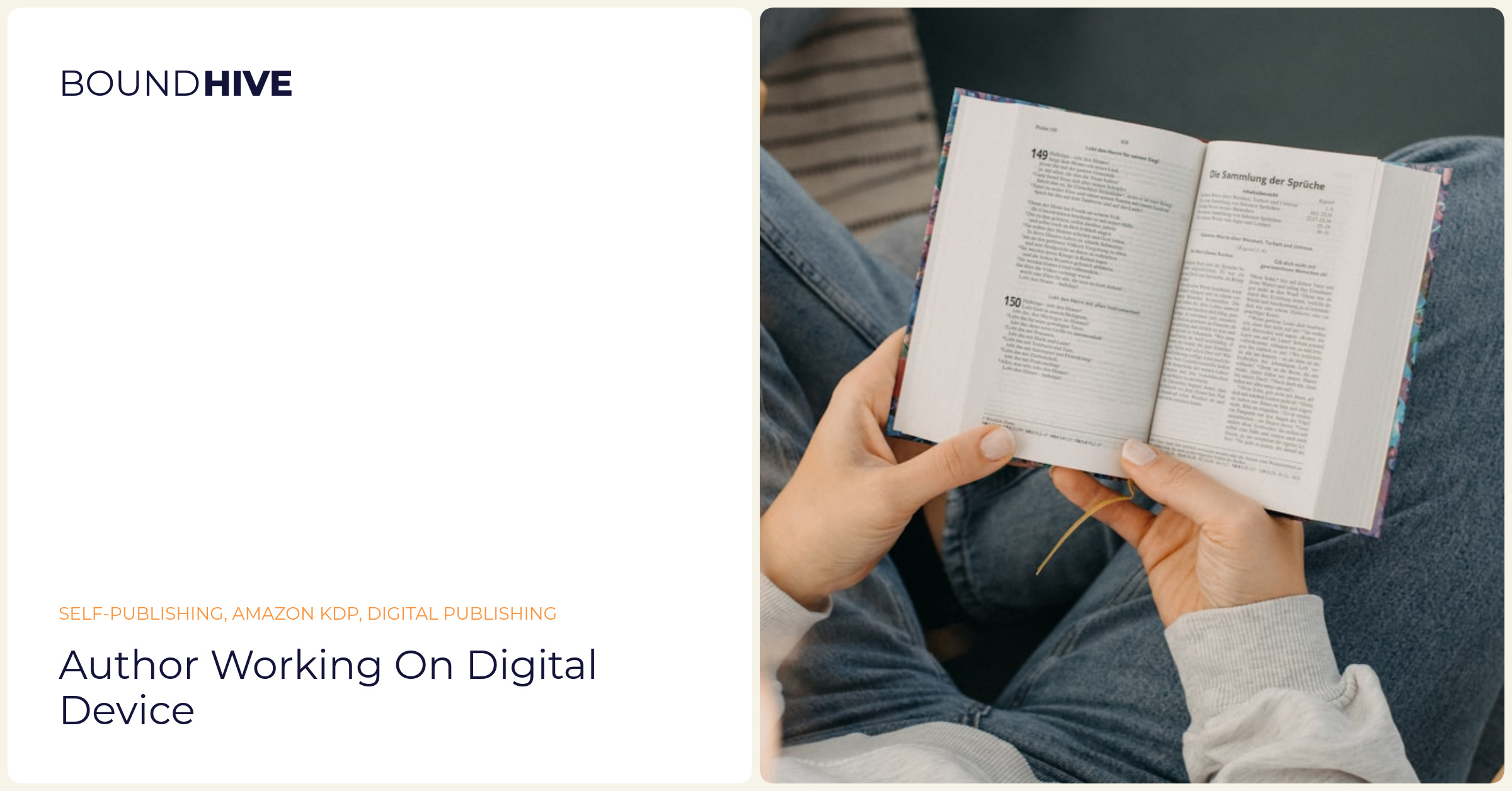 Author working on digital device
