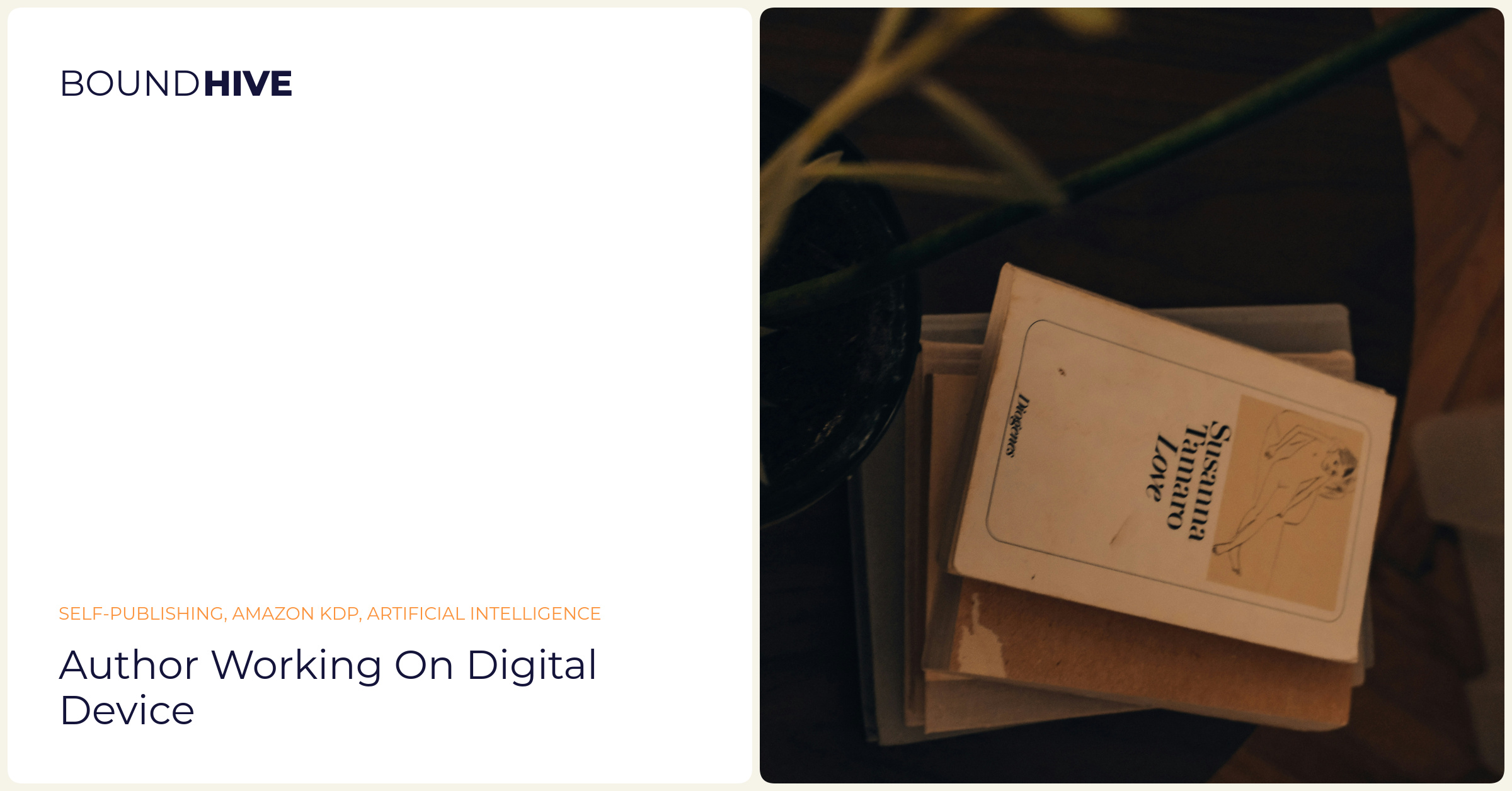 Author working on digital device