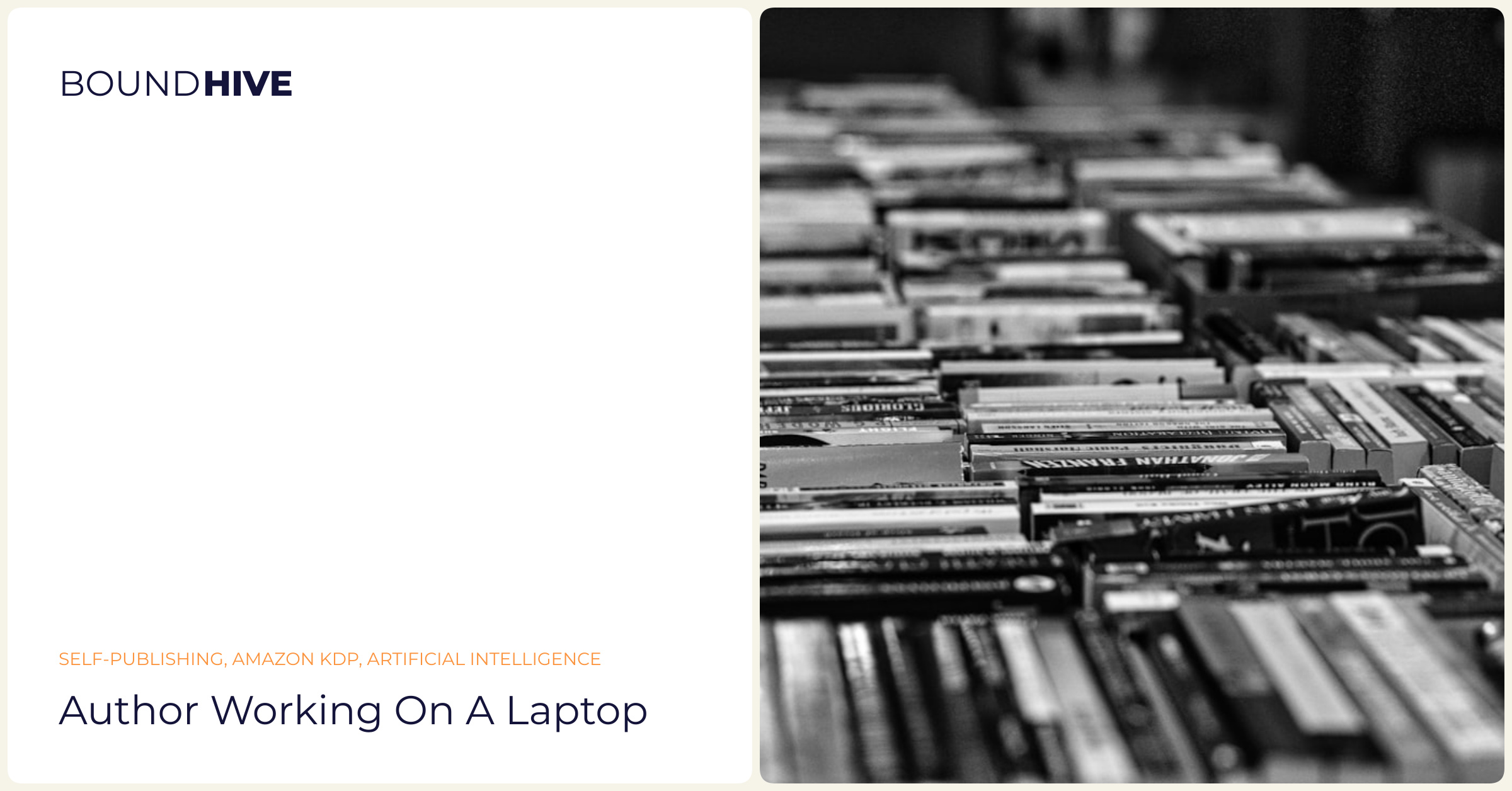 Author working on a laptop Author working on a laptop