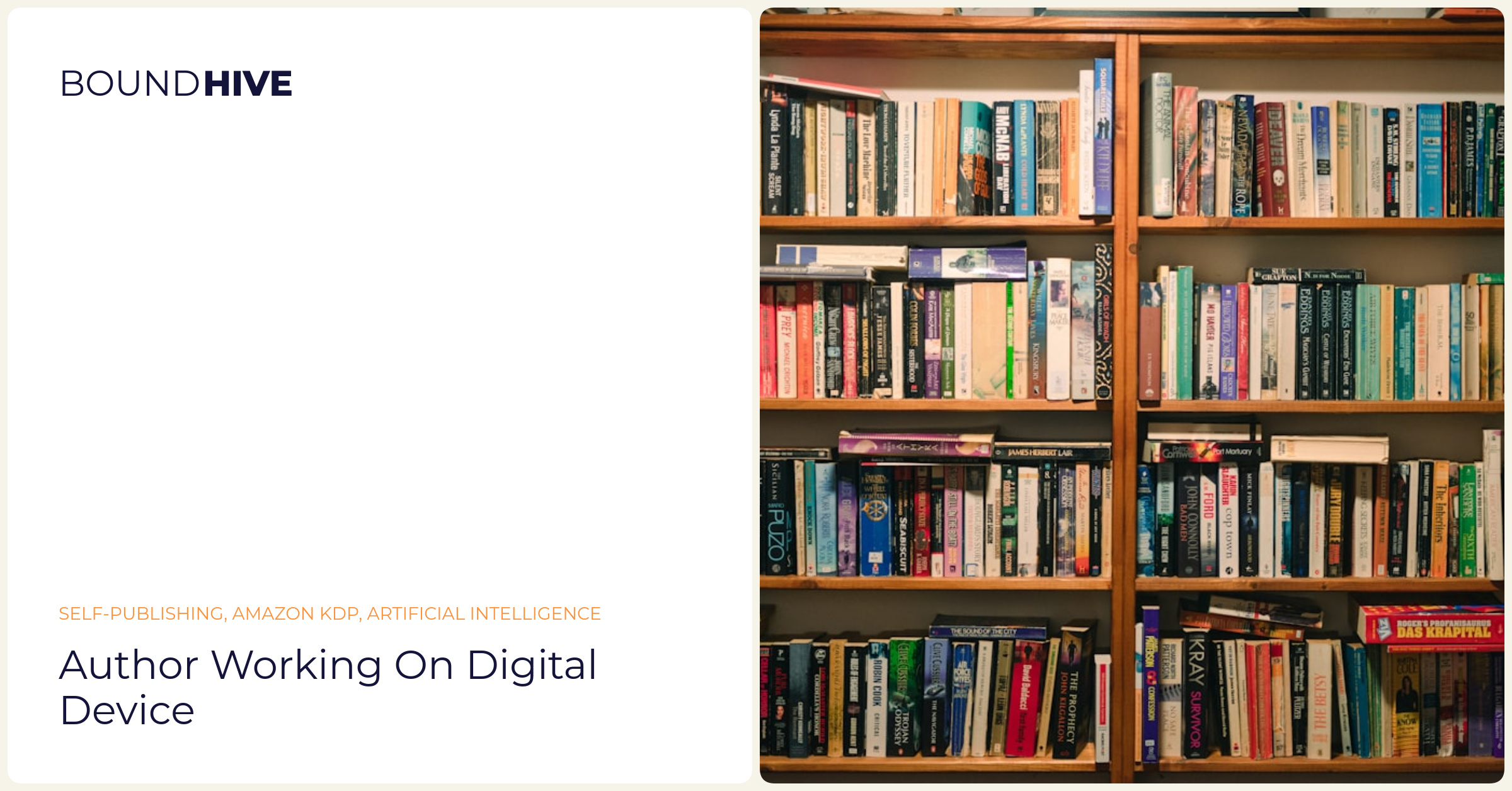 Author using AI tools for publishing Author working on digital device