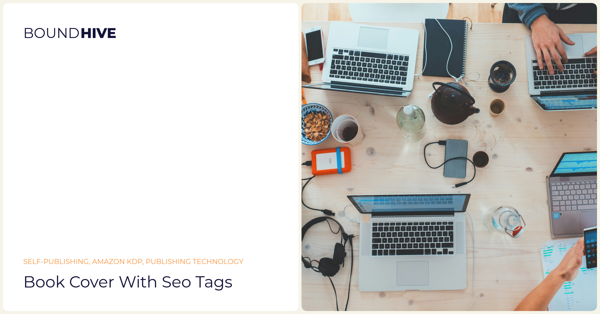 Book cover with SEO tags