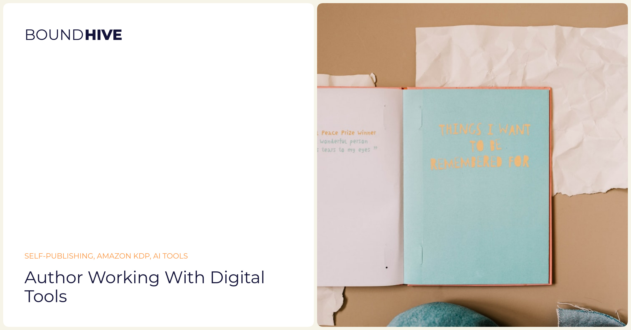 Author working with digital tools