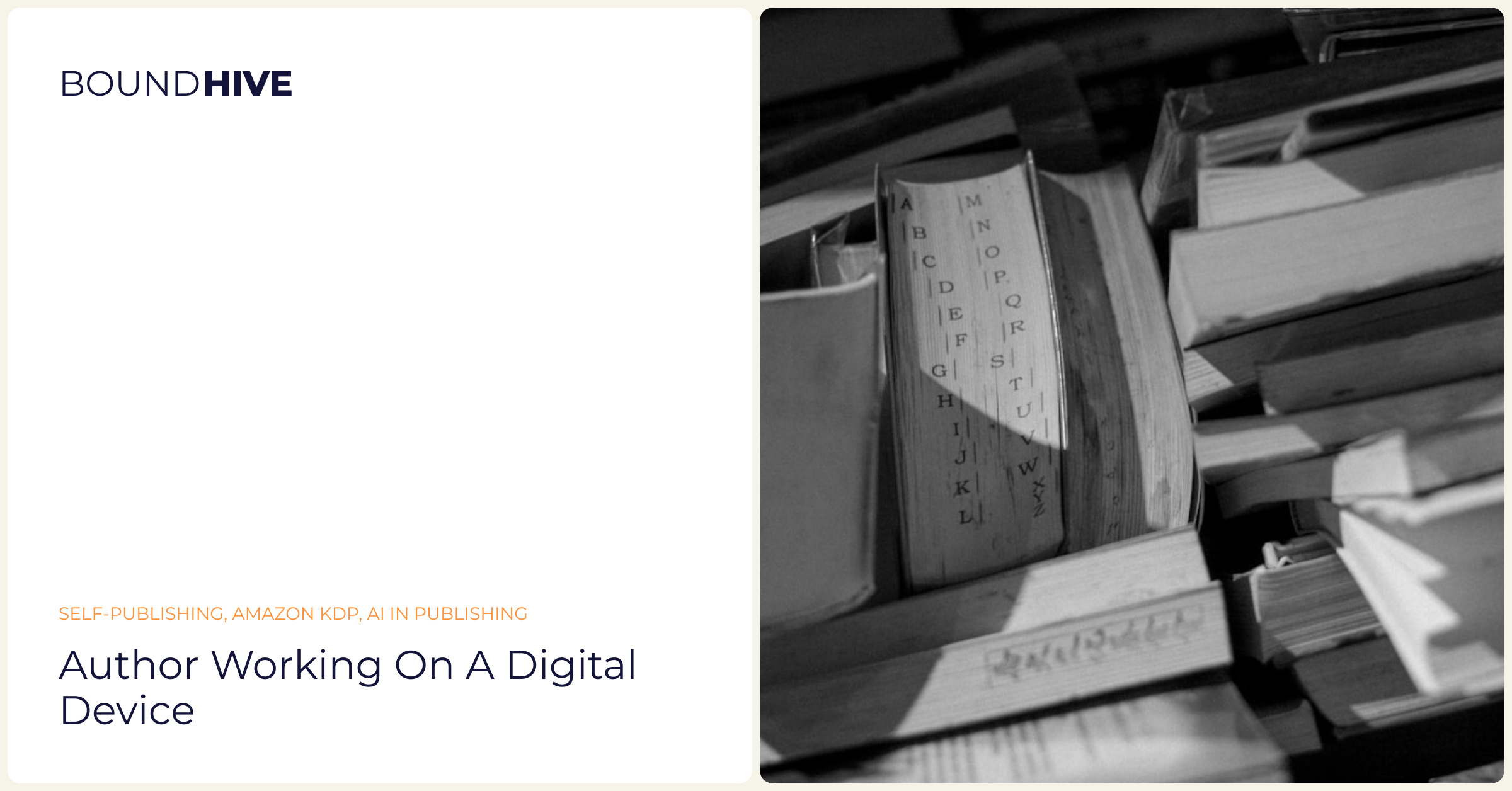 Author using AI tools for publishing Author working on a digital device
