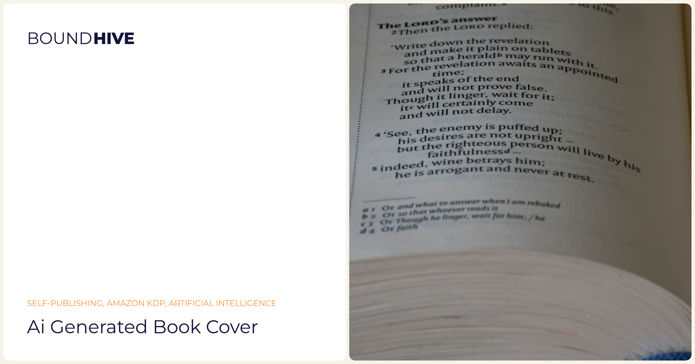 AI generated book cover