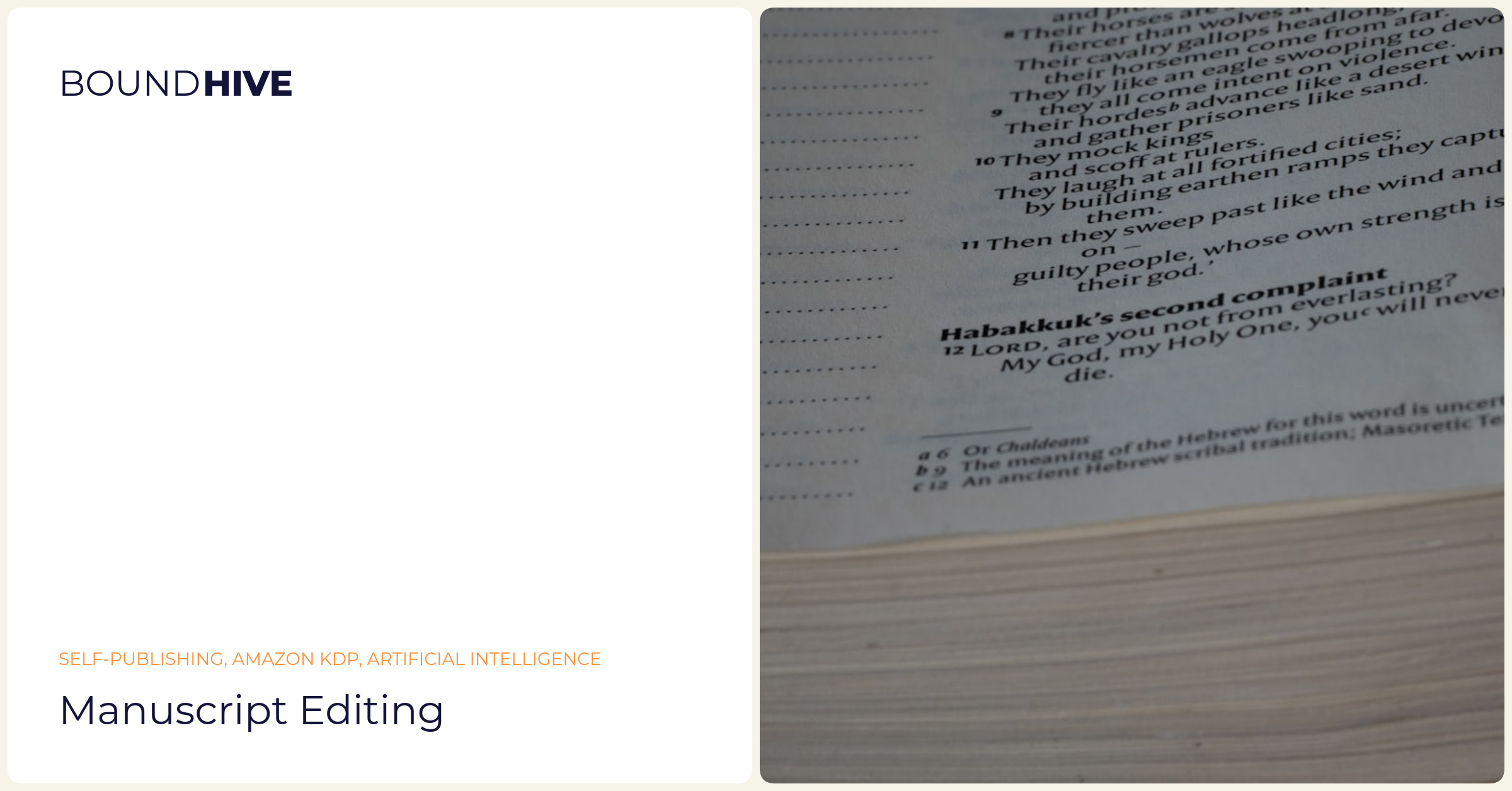 Manuscript editing