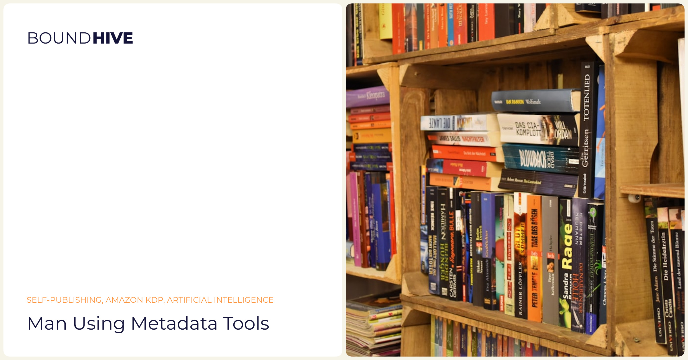 Man using metadata tools