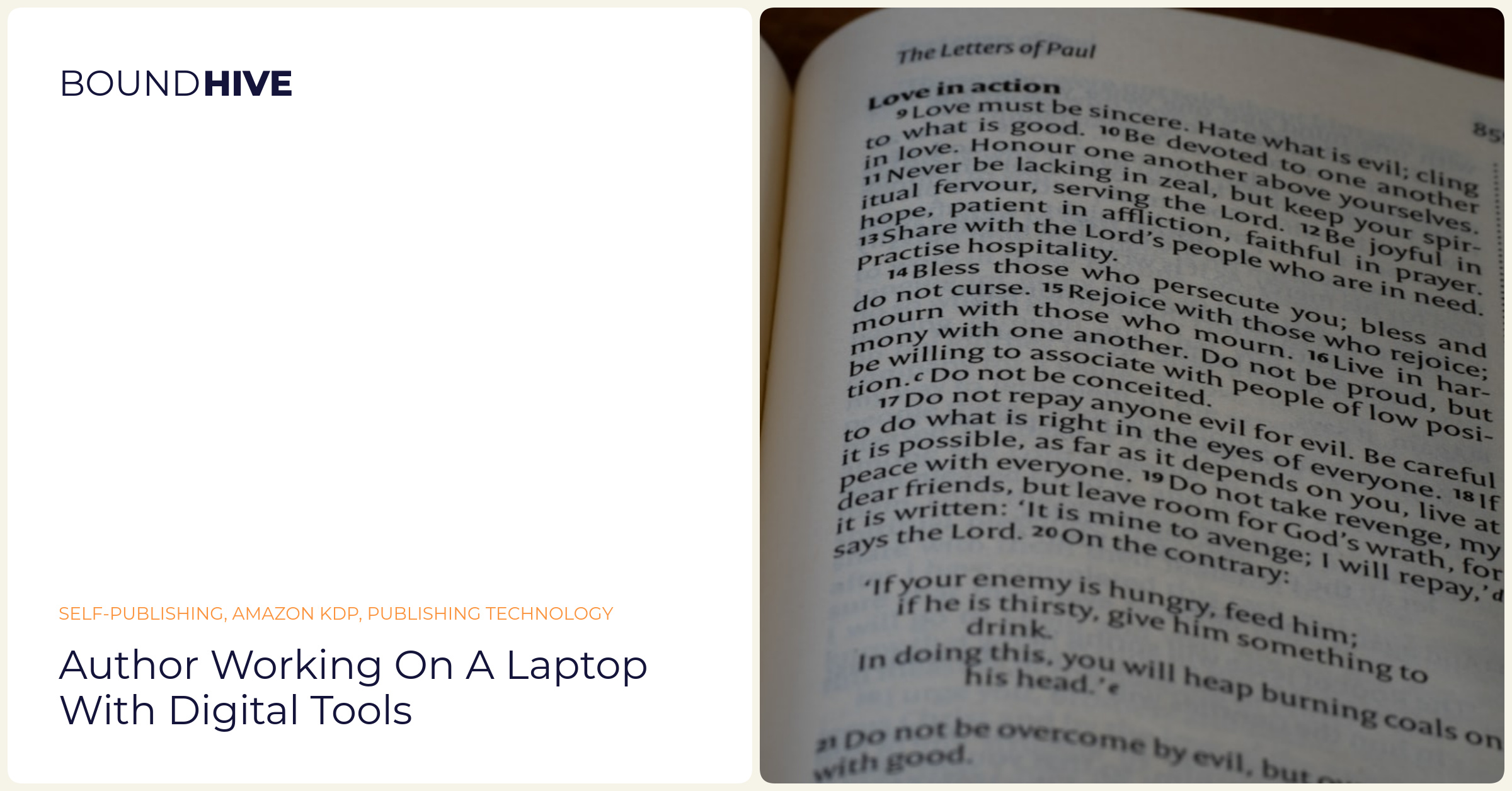 Author working on a laptop with digital tools