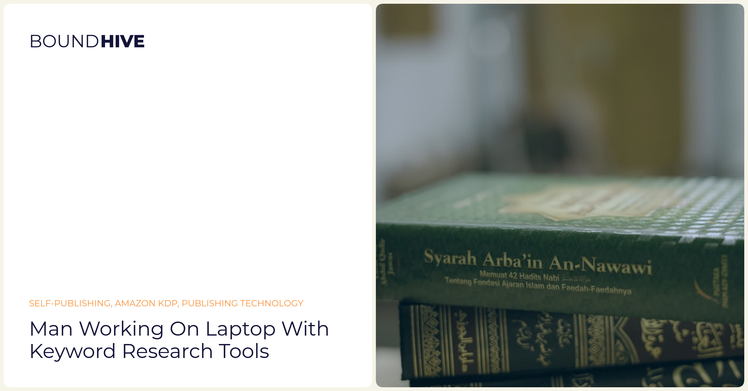 Man working on laptop with keyword research tools