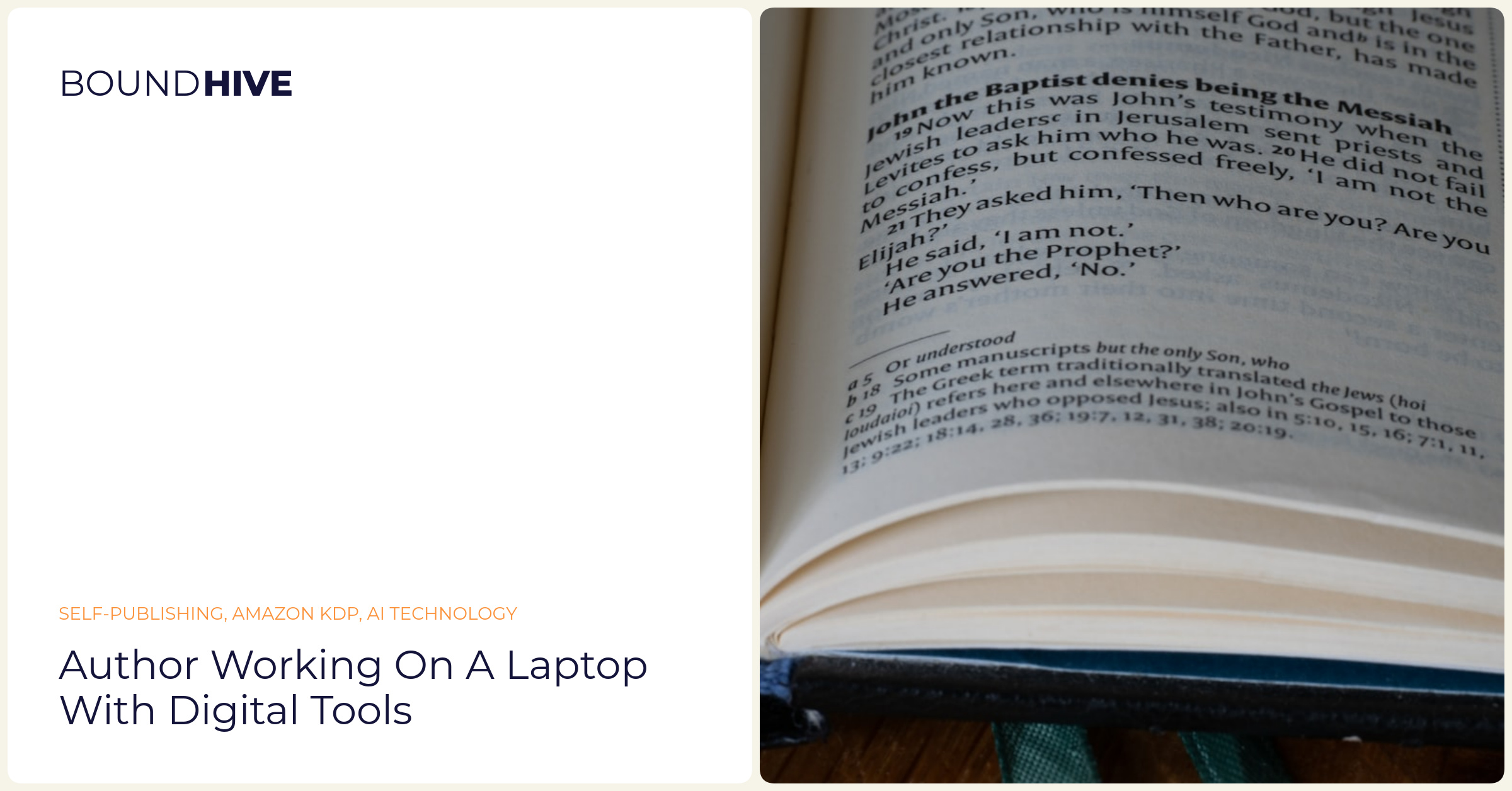 Author using AI tools for self-publishing Author working on a laptop with digital tools
