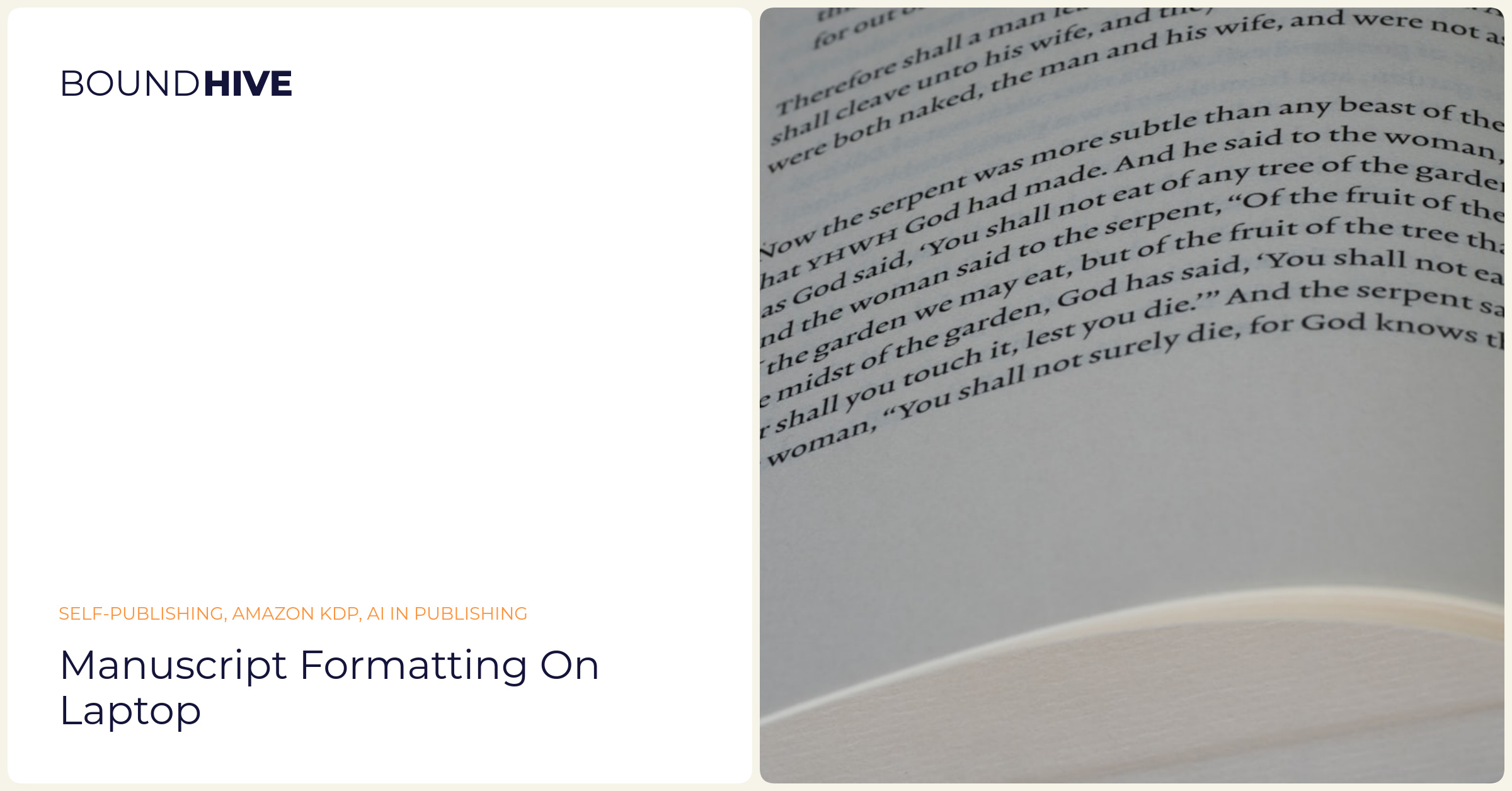 Manuscript formatting on laptop