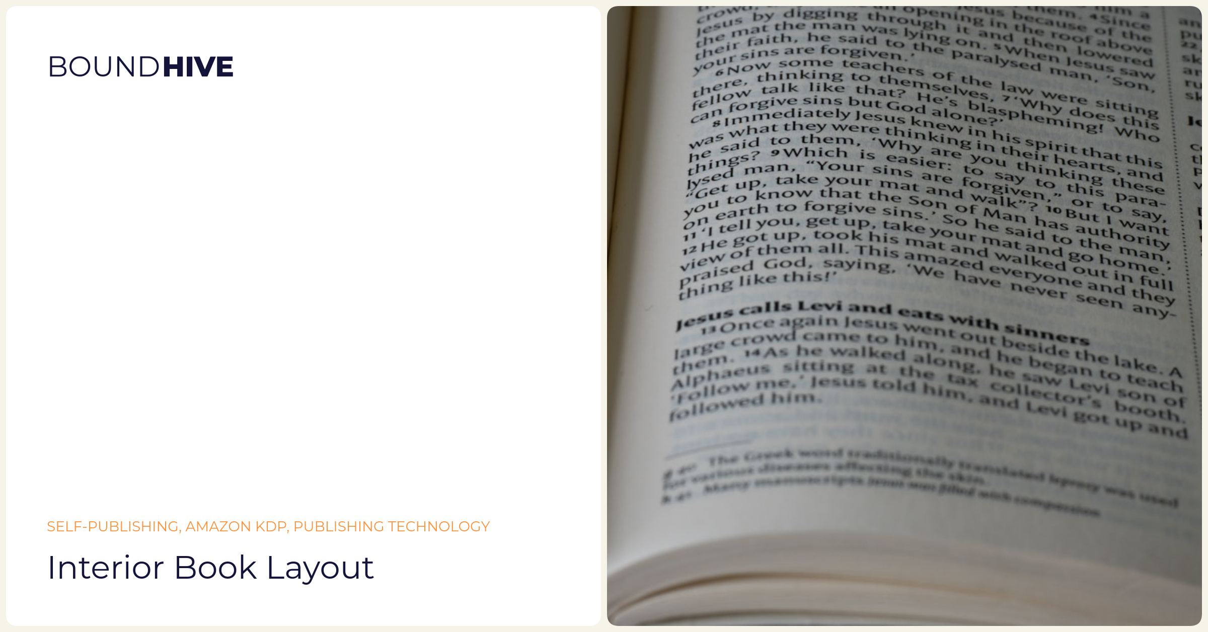Interior book layout