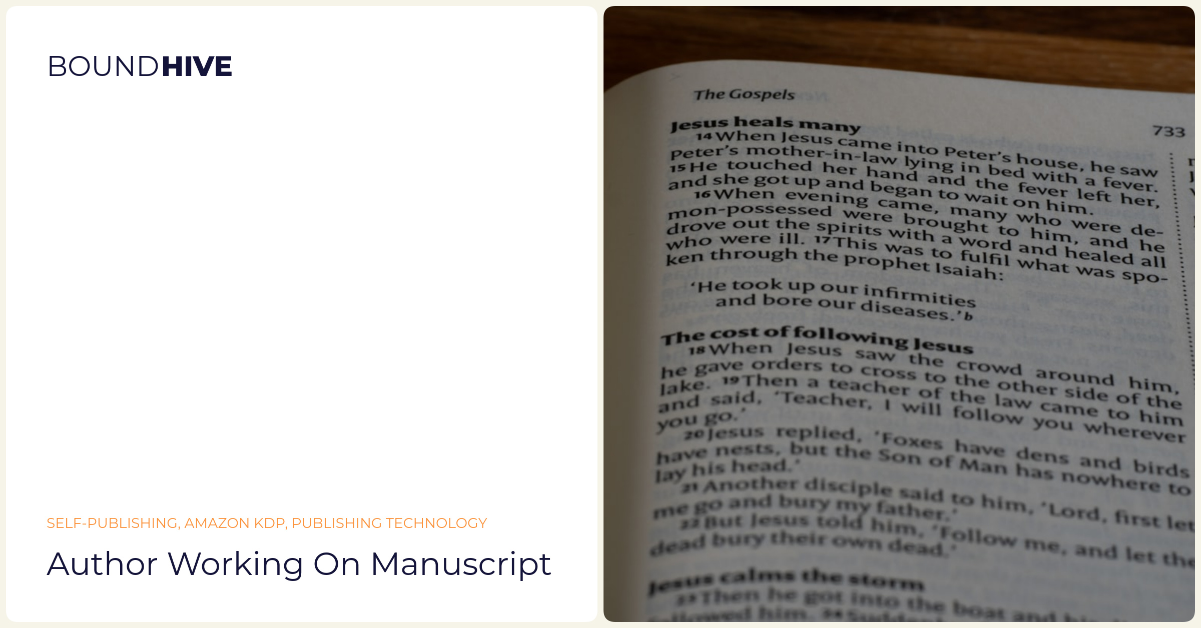 Author working on manuscript Author working on manuscript