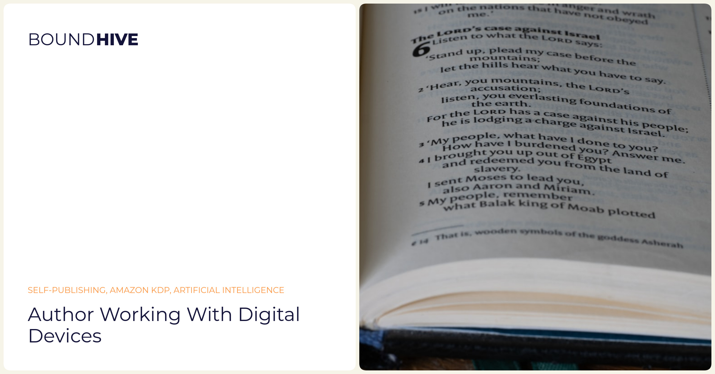 Author working with digital devices